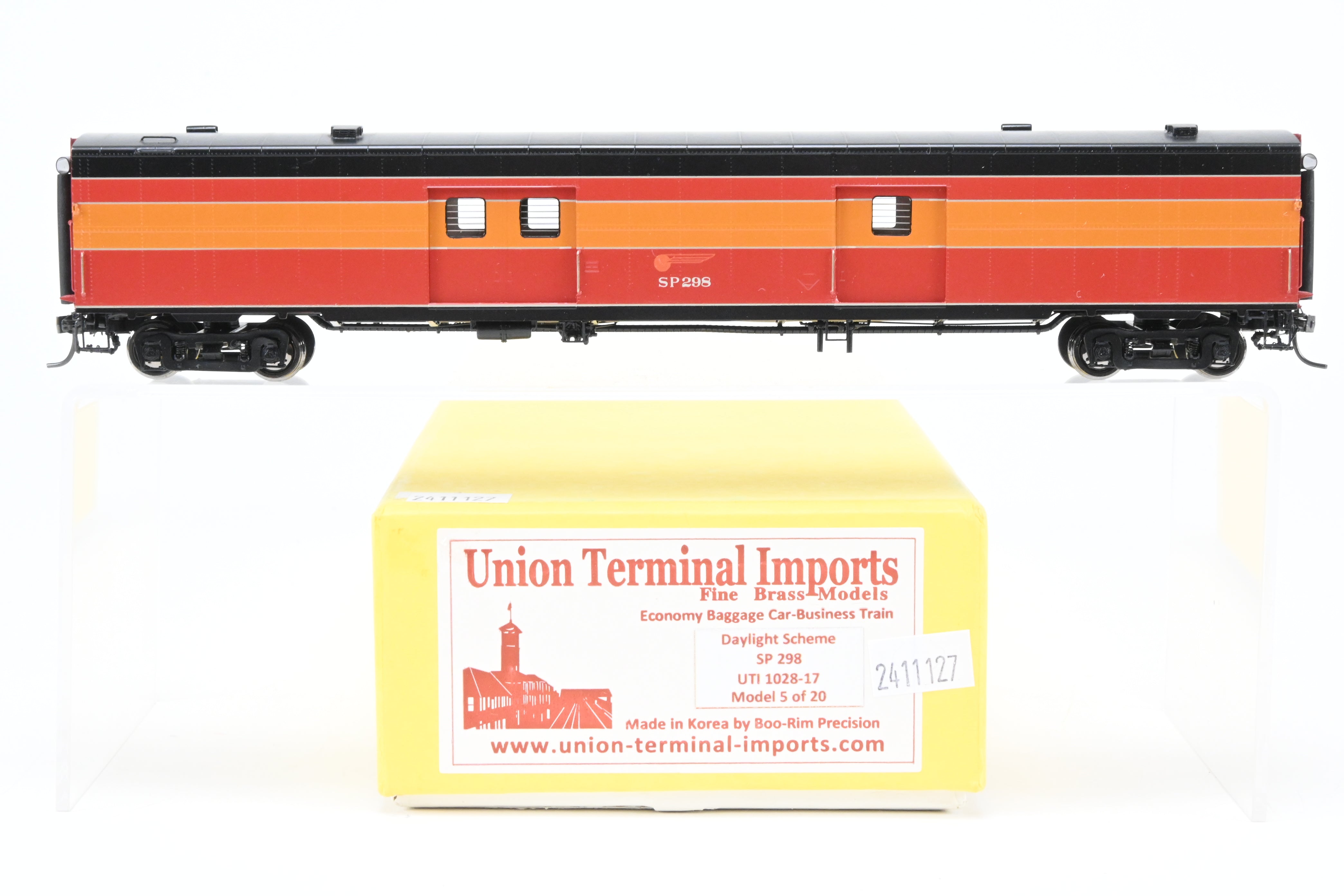 HO Brass UTI SP Southern Pacific Daylight Scheme Economy Baggage Car Model