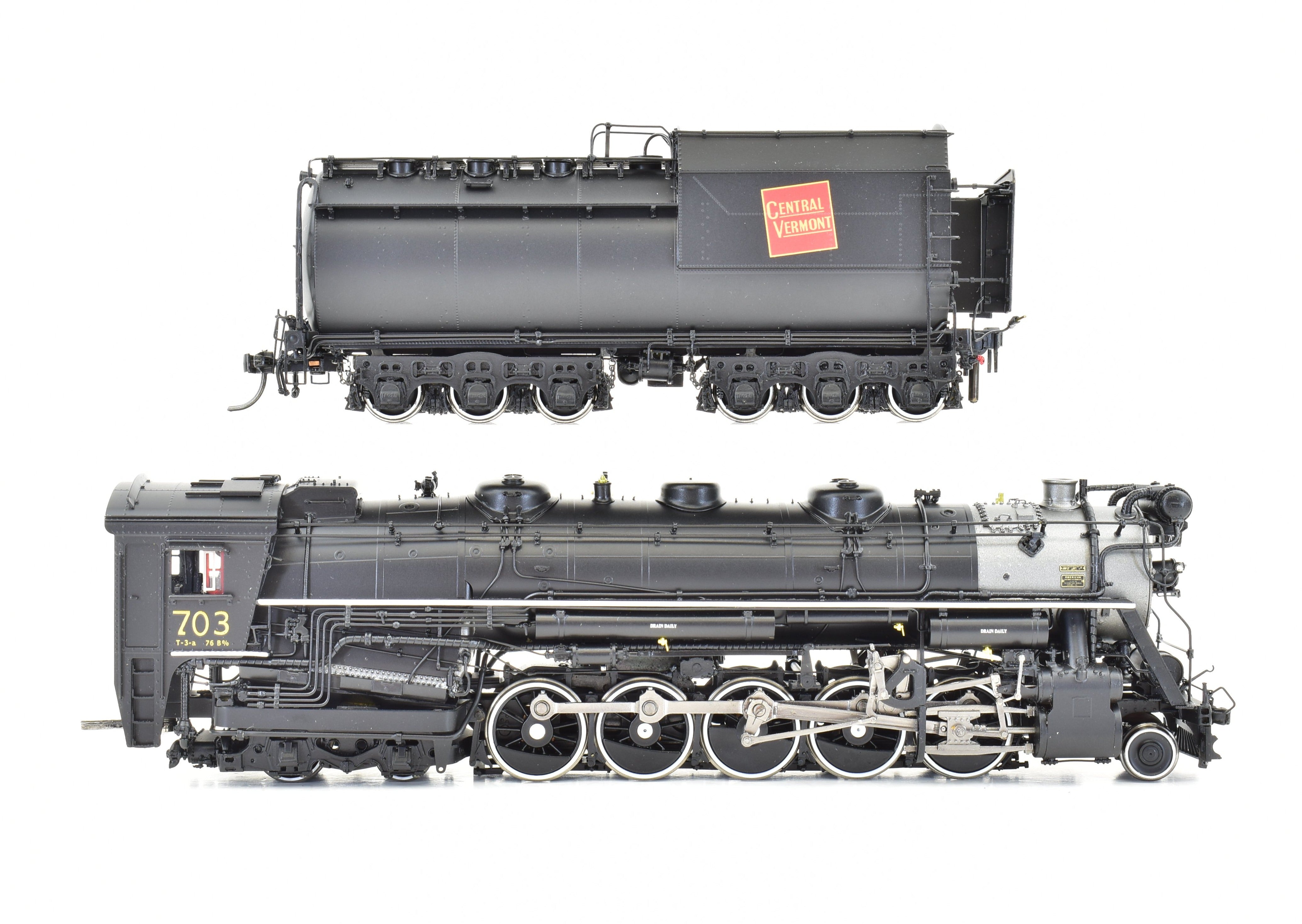 HO Scale Brass Division Point CV Central Vermont T3a 2-10-4 FP #703 Model