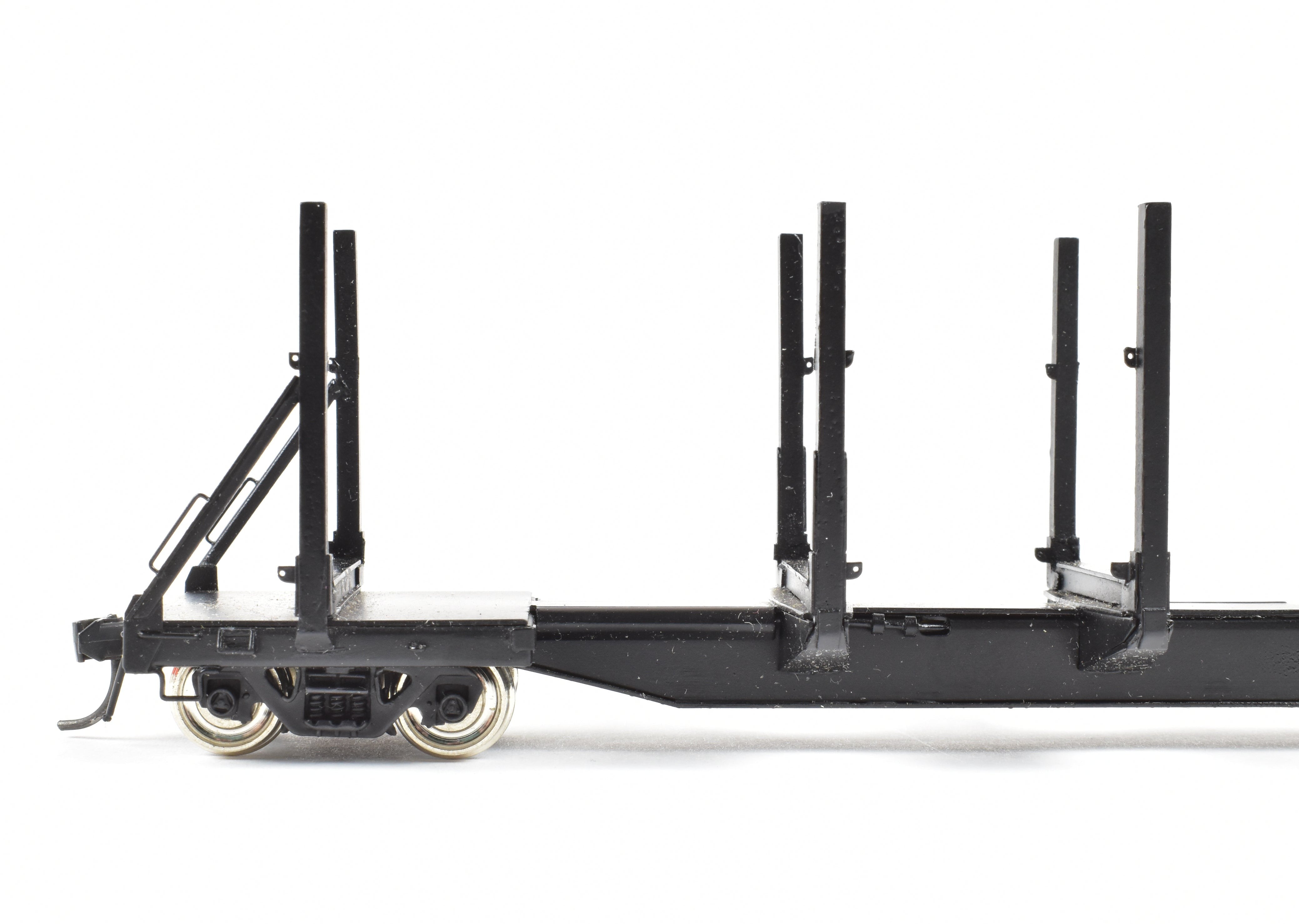 HO Brass Precision Scale Co. 100-Ton Black Log Car FP - Various Roads