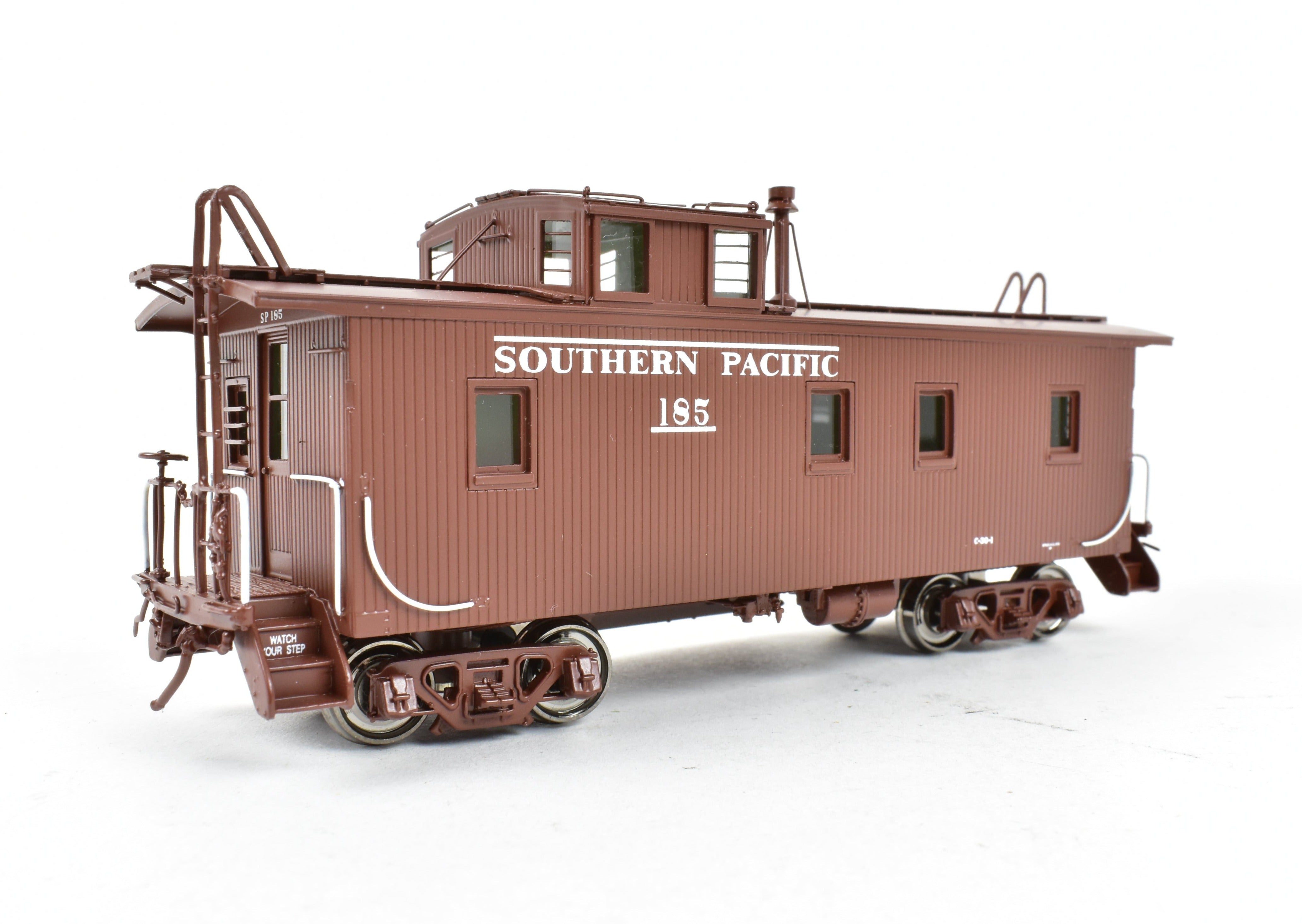 HO Scale Brass CIL Southern Pacific Wood Side Caboose Straight Side Cupola Class C - 30 - 1 Model Train FP No. 185 by Challenger Imports