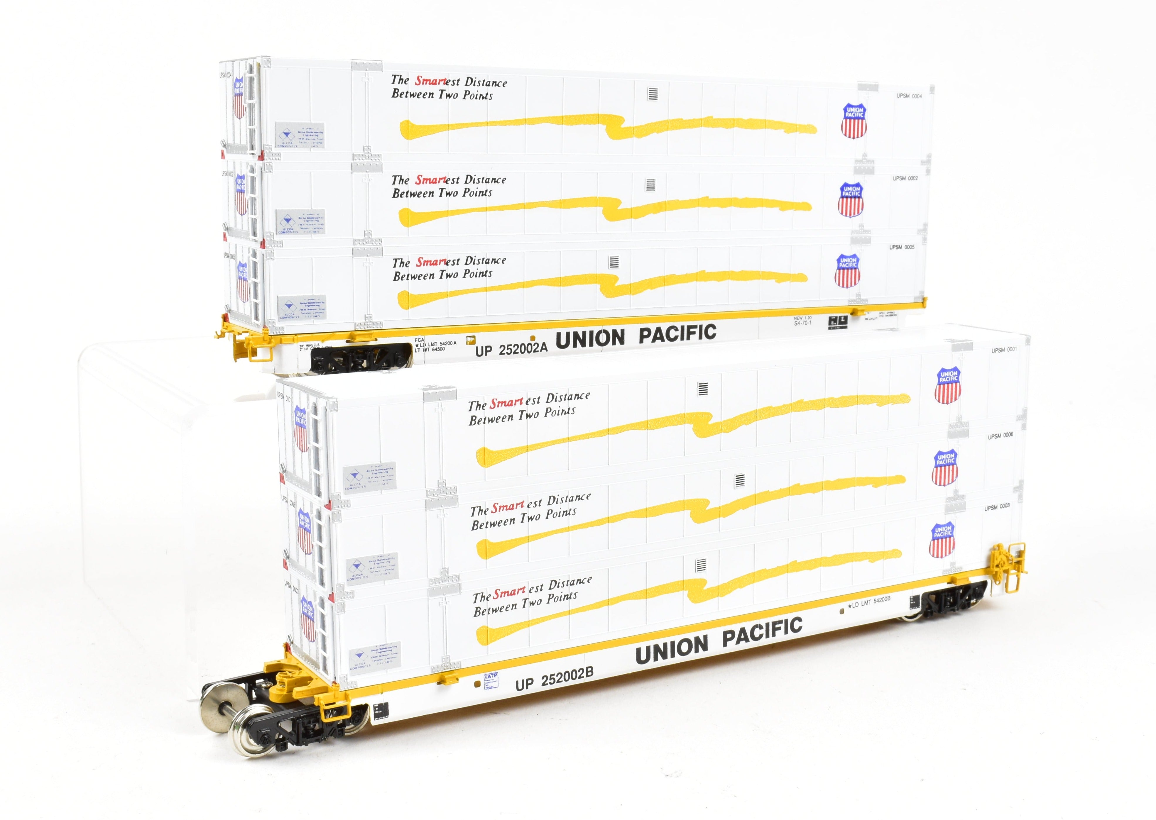 HO Brass Union Pacific Triple Stack Smart Car No. 252002A/B by Overland Models