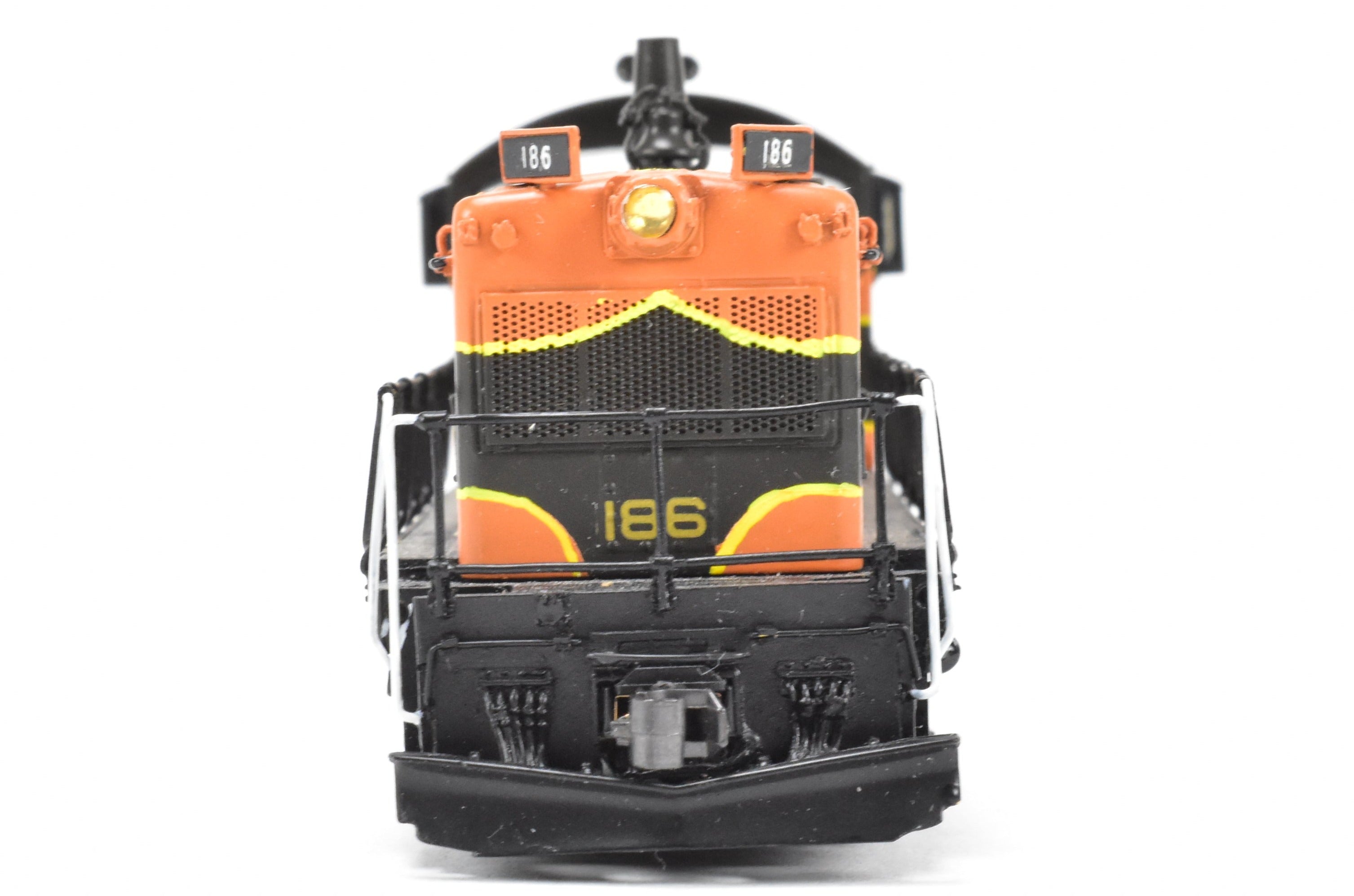 HO Scale Brass Model Train - Overland Models Inc. (OMI) Great Northern EMD NW - 5 Modernized Pro - Painted Locomotive No. 186