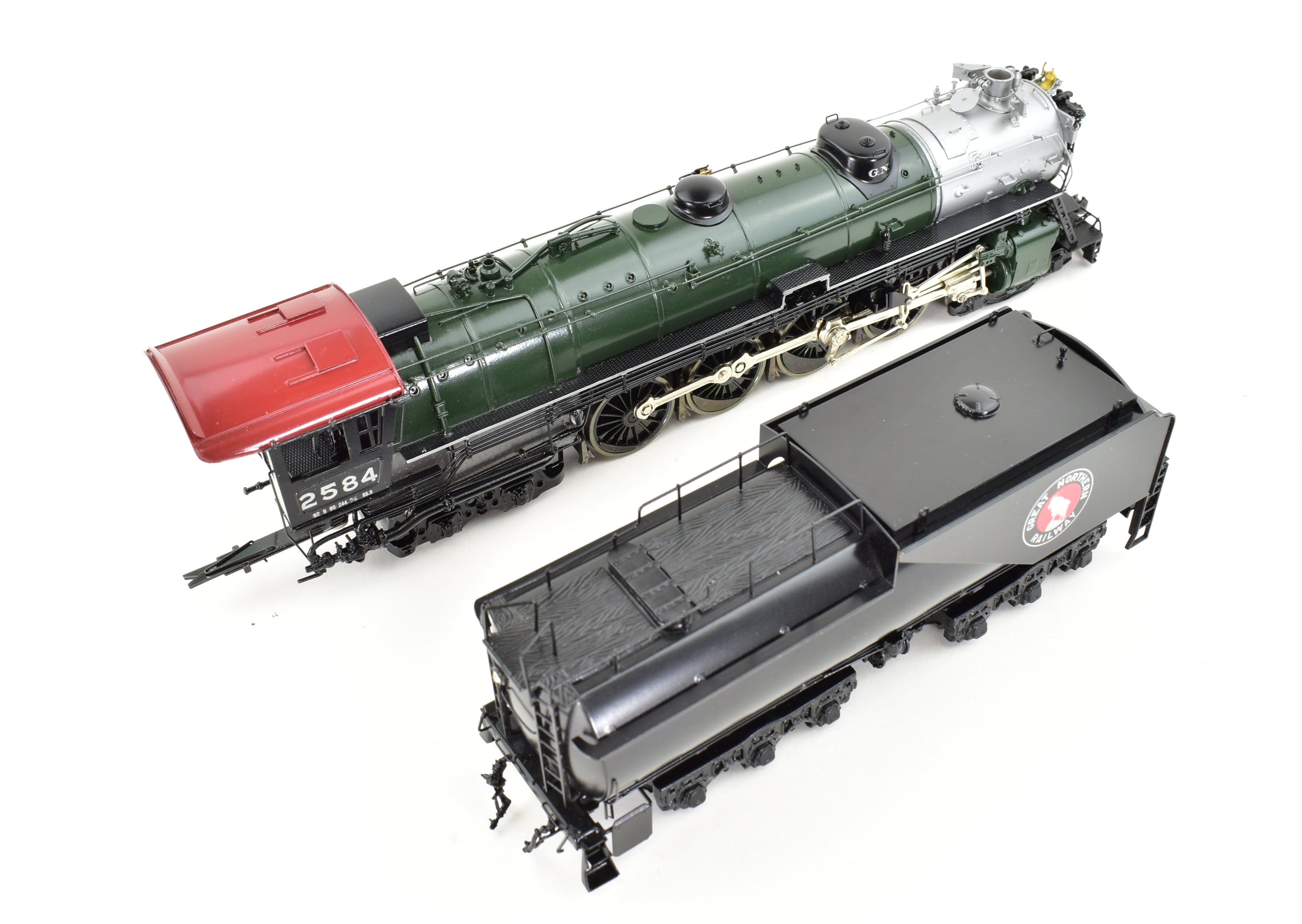Rare 1987 HO Brass GN - Great Northern 4-8-4 Class S-2 Factory Painted Crown Model