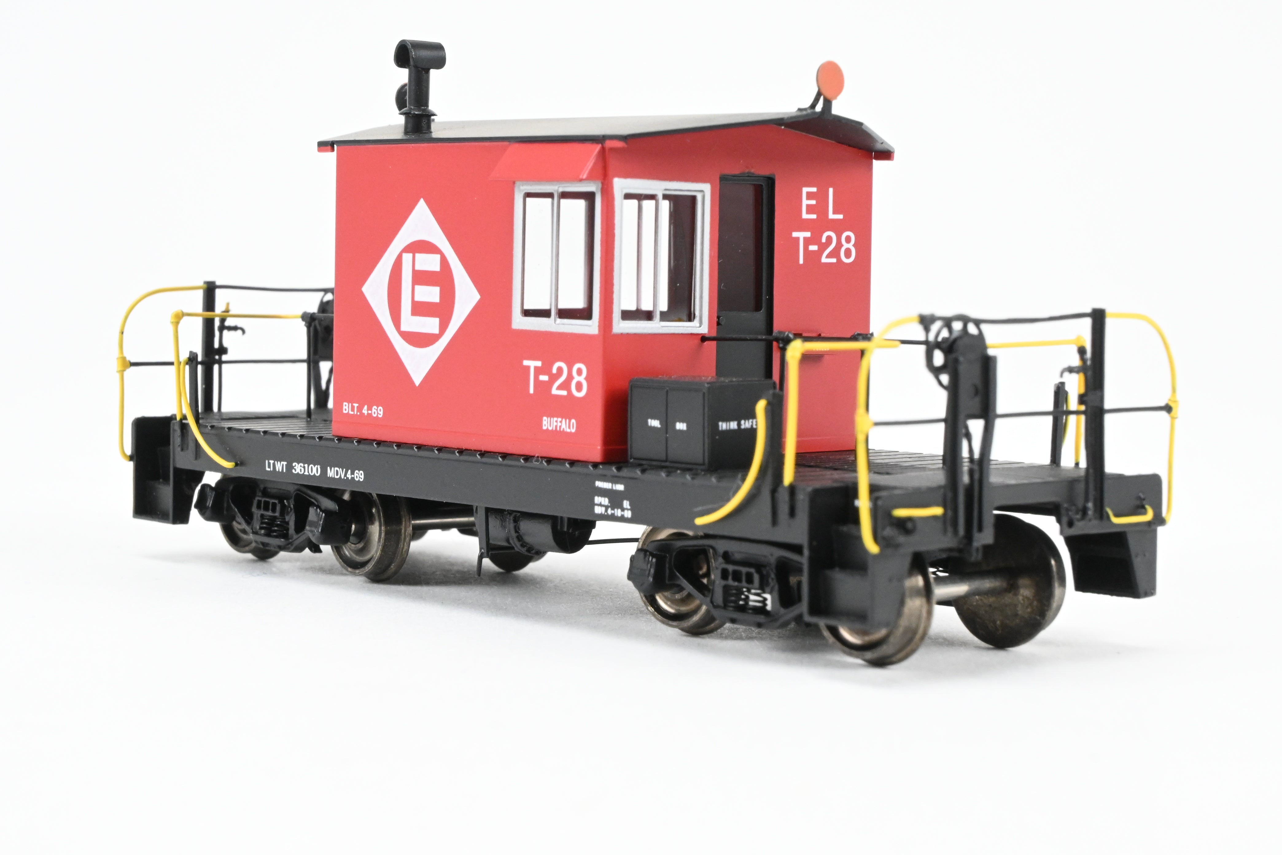 HO Scale Brass OMI - Overland Models, Inc. EL - Erie Lackawanna Transfer Caboose Factory - Painted and Numbered T - 28 for Model Trains