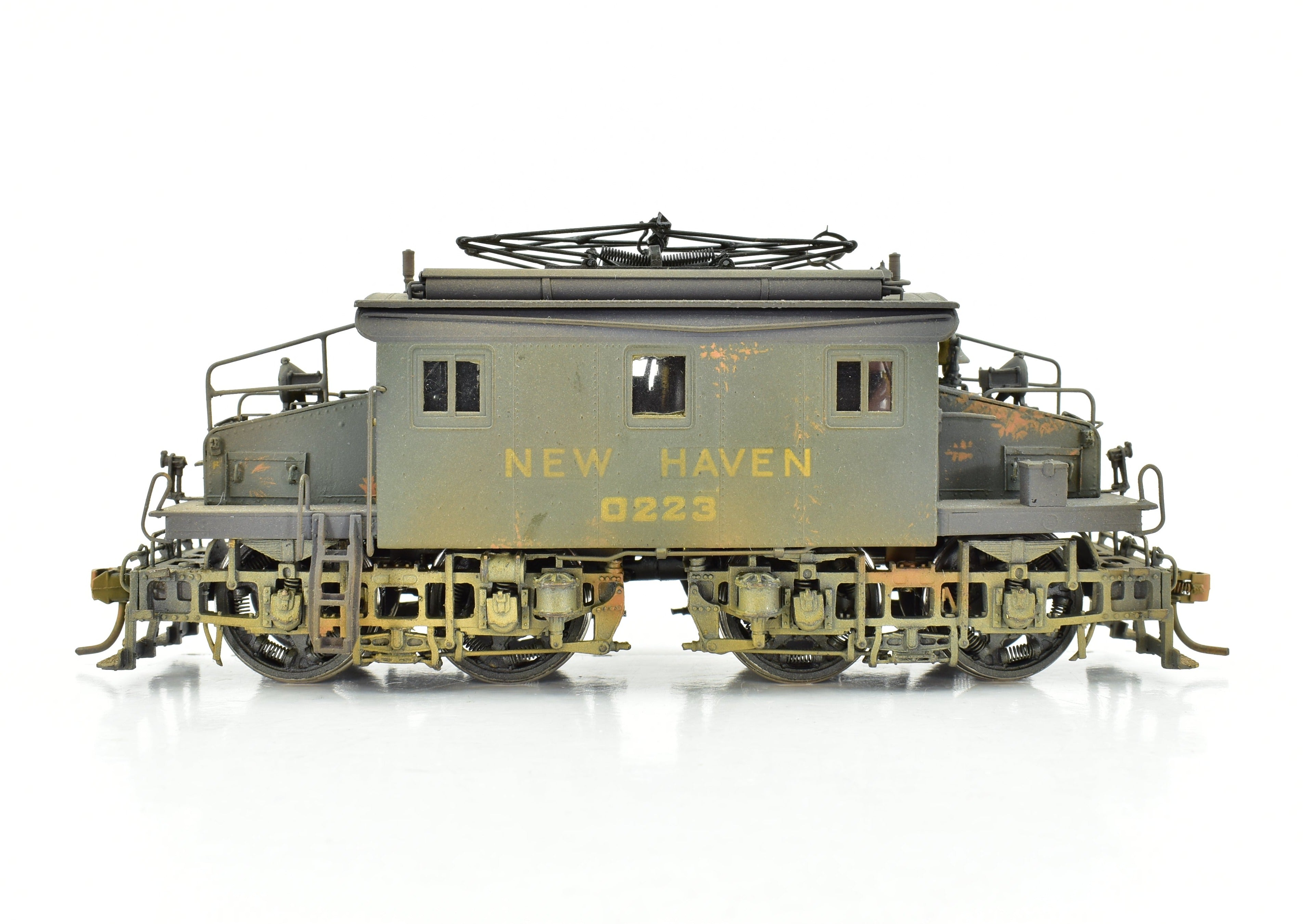 HO Scale Brass OMI - Overland Models Inc. New Haven EY - 2 Electric Switcher Model Locomotive Custom Painted with Unique Weathering 0223