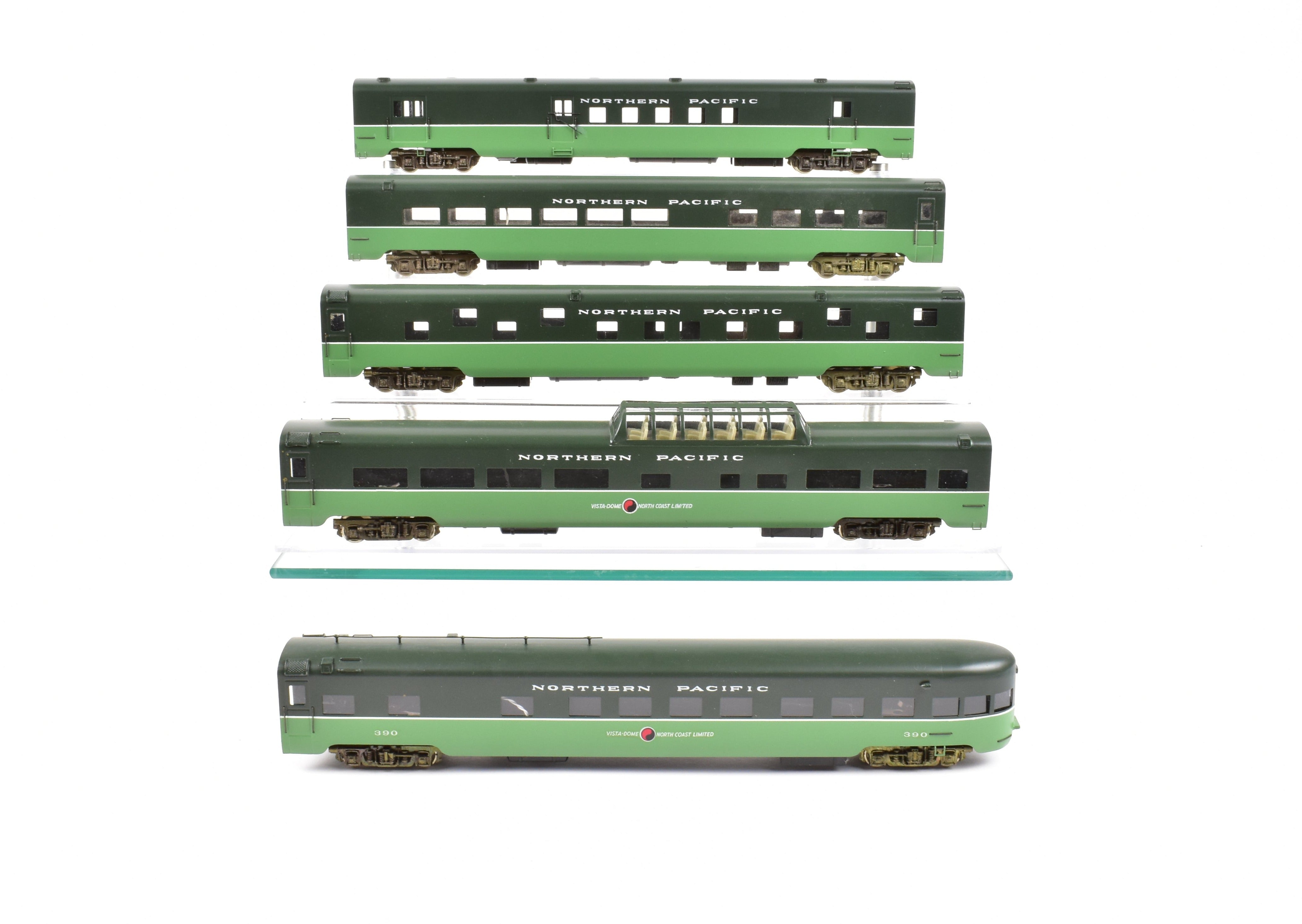 HO Scale Brass Balboa Northern Pacific 5-Car Passenger Train Set with Factory Painting