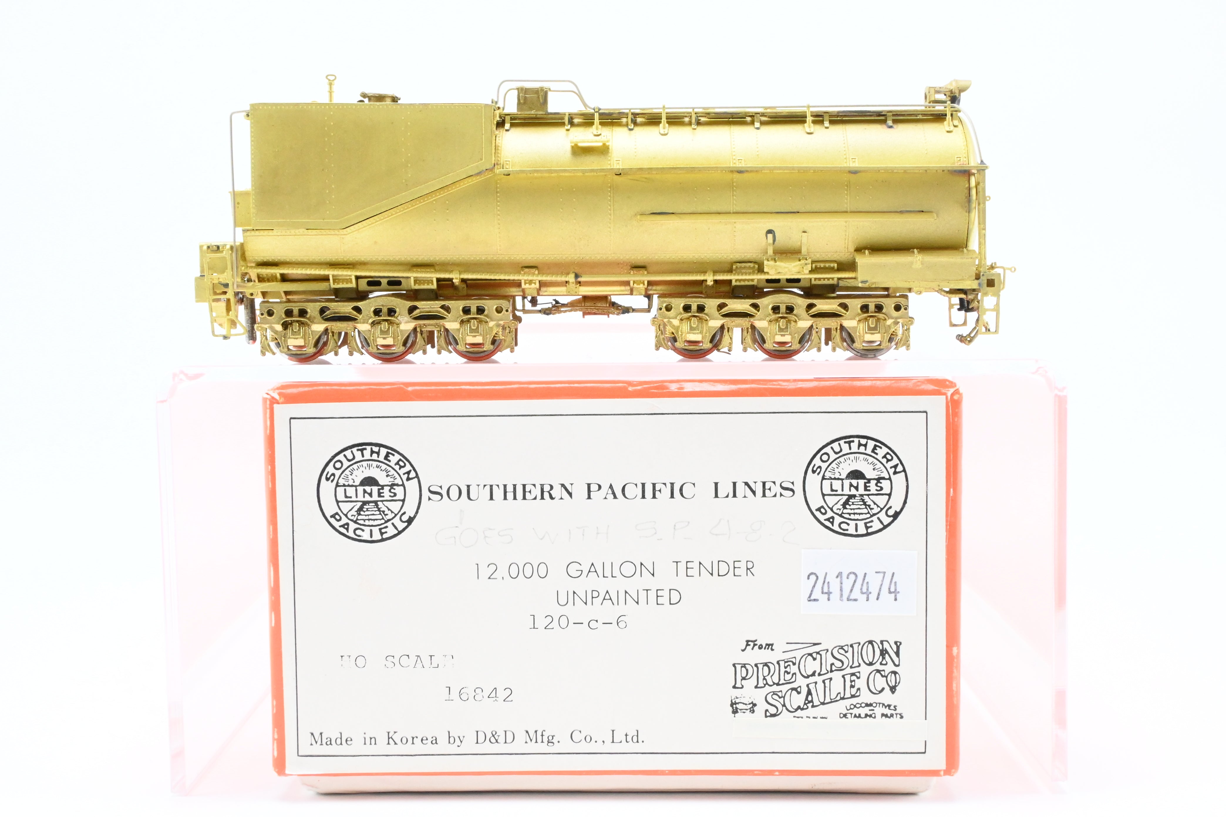 HO Scale Brass Precision Tender - Southern Pacific Class 120 - C - 6 by Precision Scale Co.