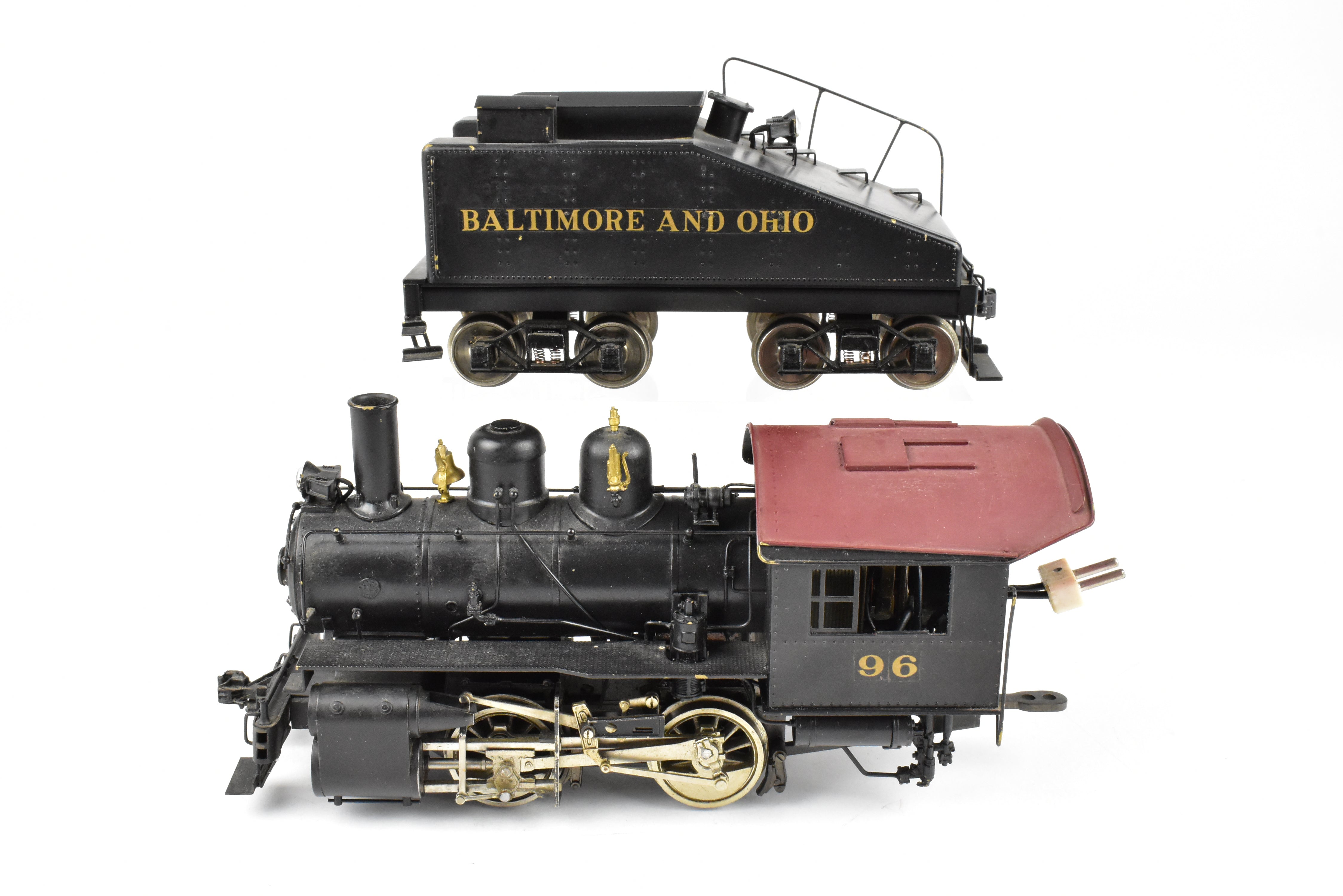 O Scale Brass Model Train - U.S. Hobbies B&O (Baltimore & Ohio) C-16 Class 0-4-0 CP Locomotive No. 96 Without Box
