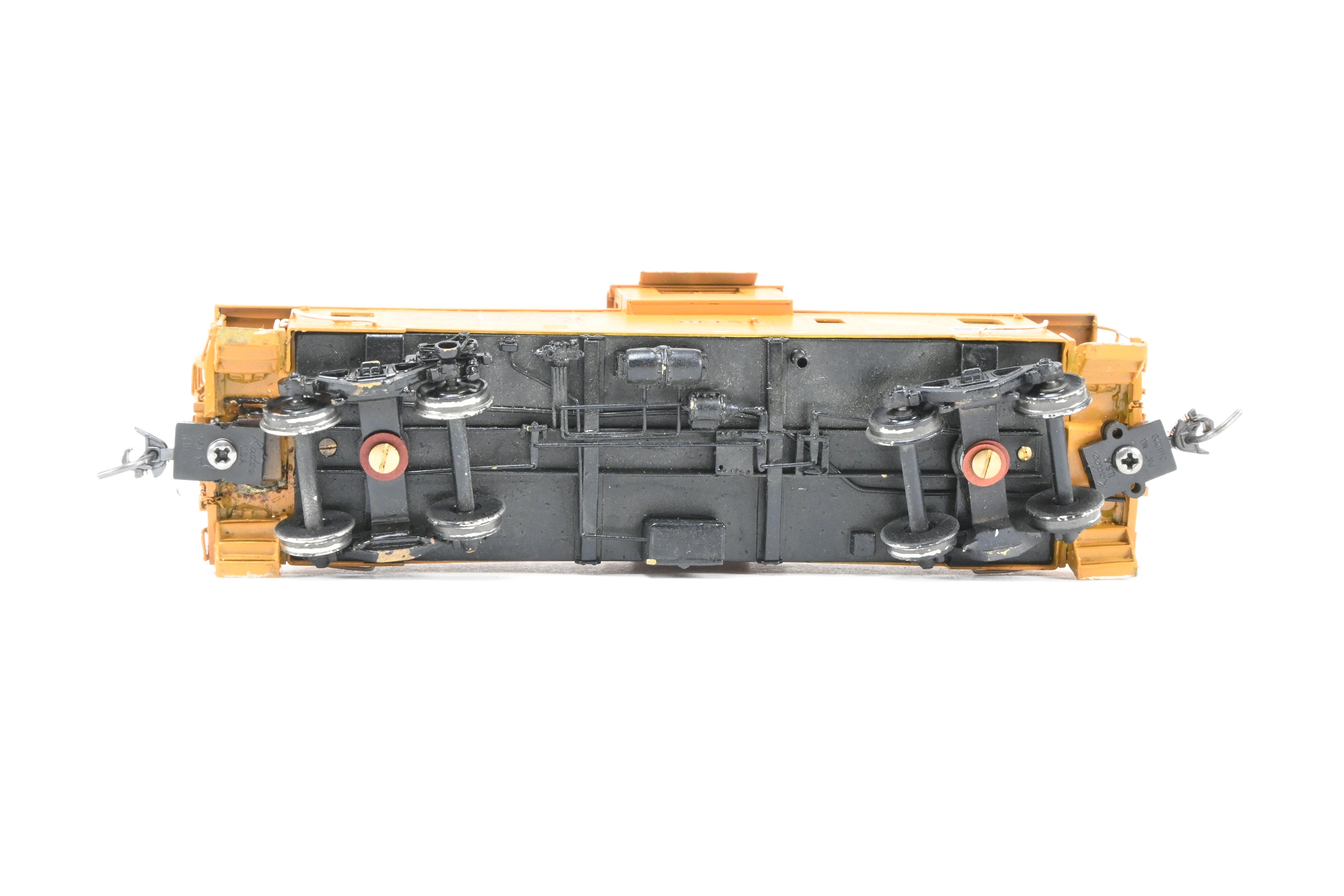 HO Scale Brass Model - Overland Models, Inc. D&RGW - Denver & Rio Grande Western Wide Vision Caboose 1500 Class CP in Vibrant Orange, Numbered 01459 for Model Train Enthusiasts