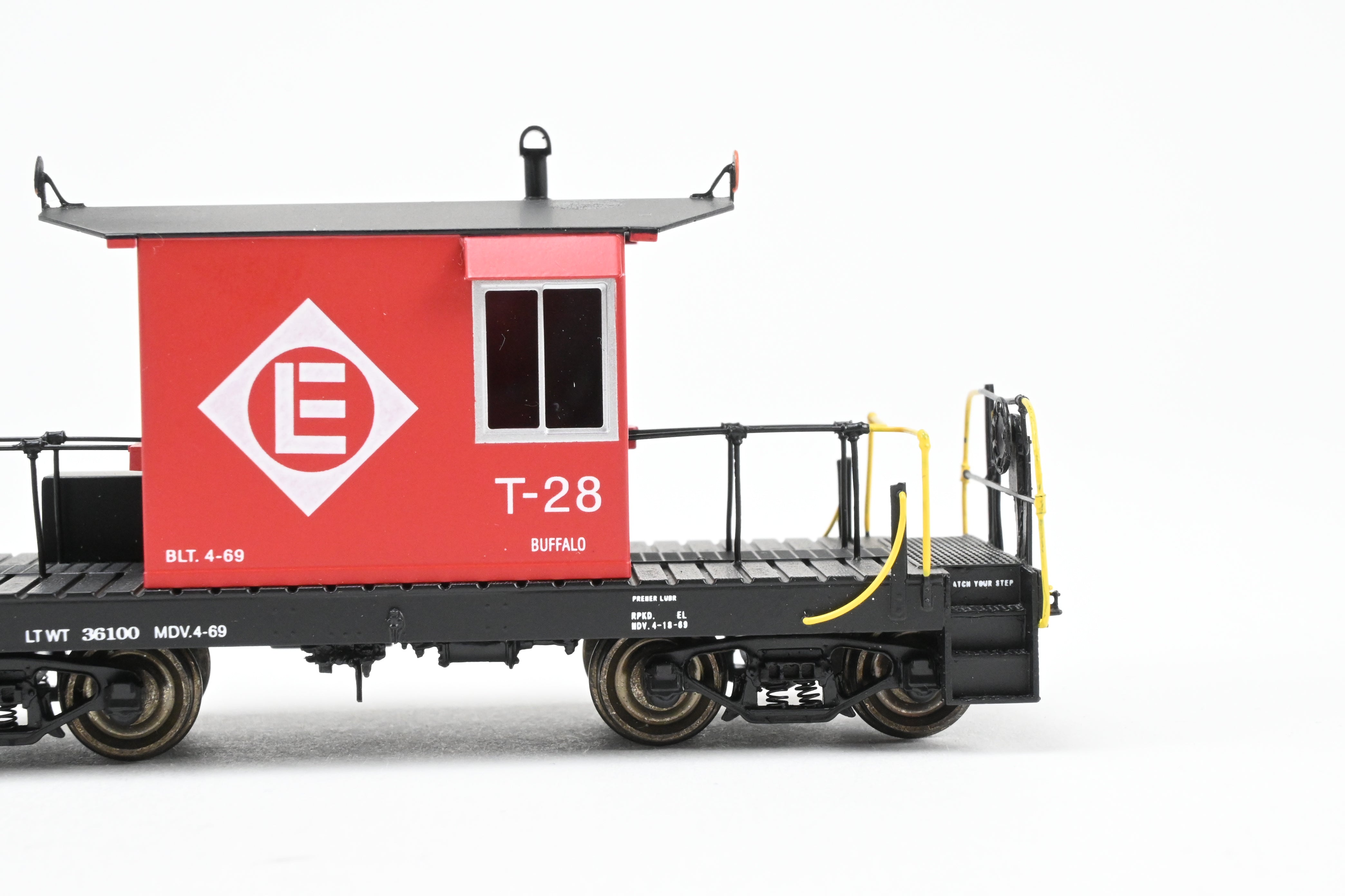 HO Scale Brass OMI - Overland Models, Inc. EL - Erie Lackawanna Transfer Caboose Factory - Painted and Numbered T - 28 for Model Trains