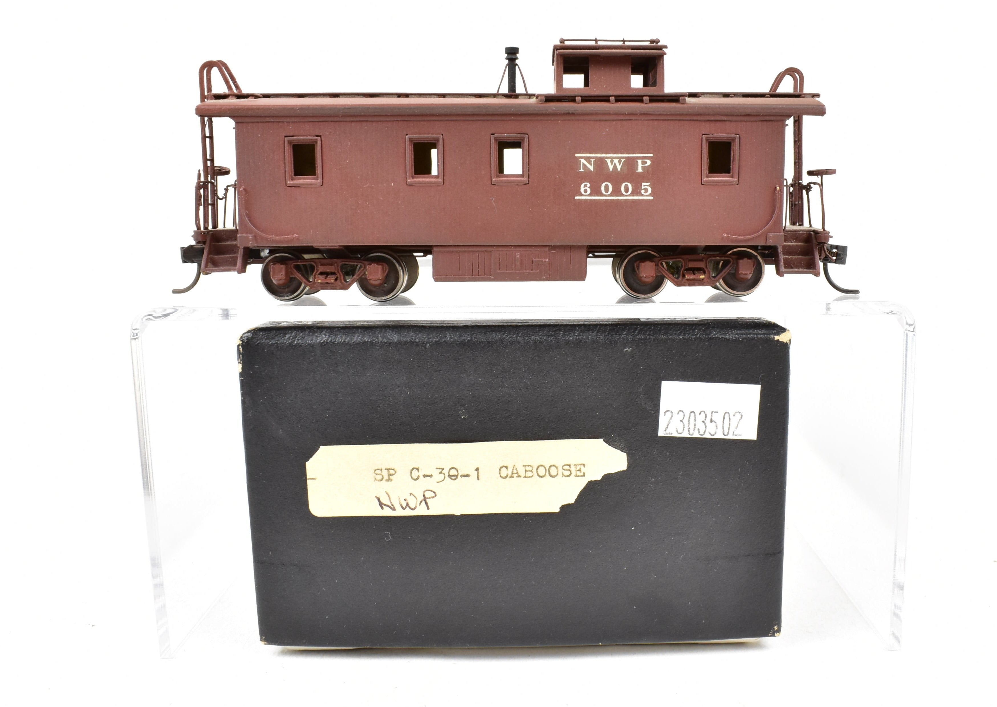 HO Brass Precision Scale Co. Custom Painted Northwestern Pacific C-30-1 Wood Cupola Caboose