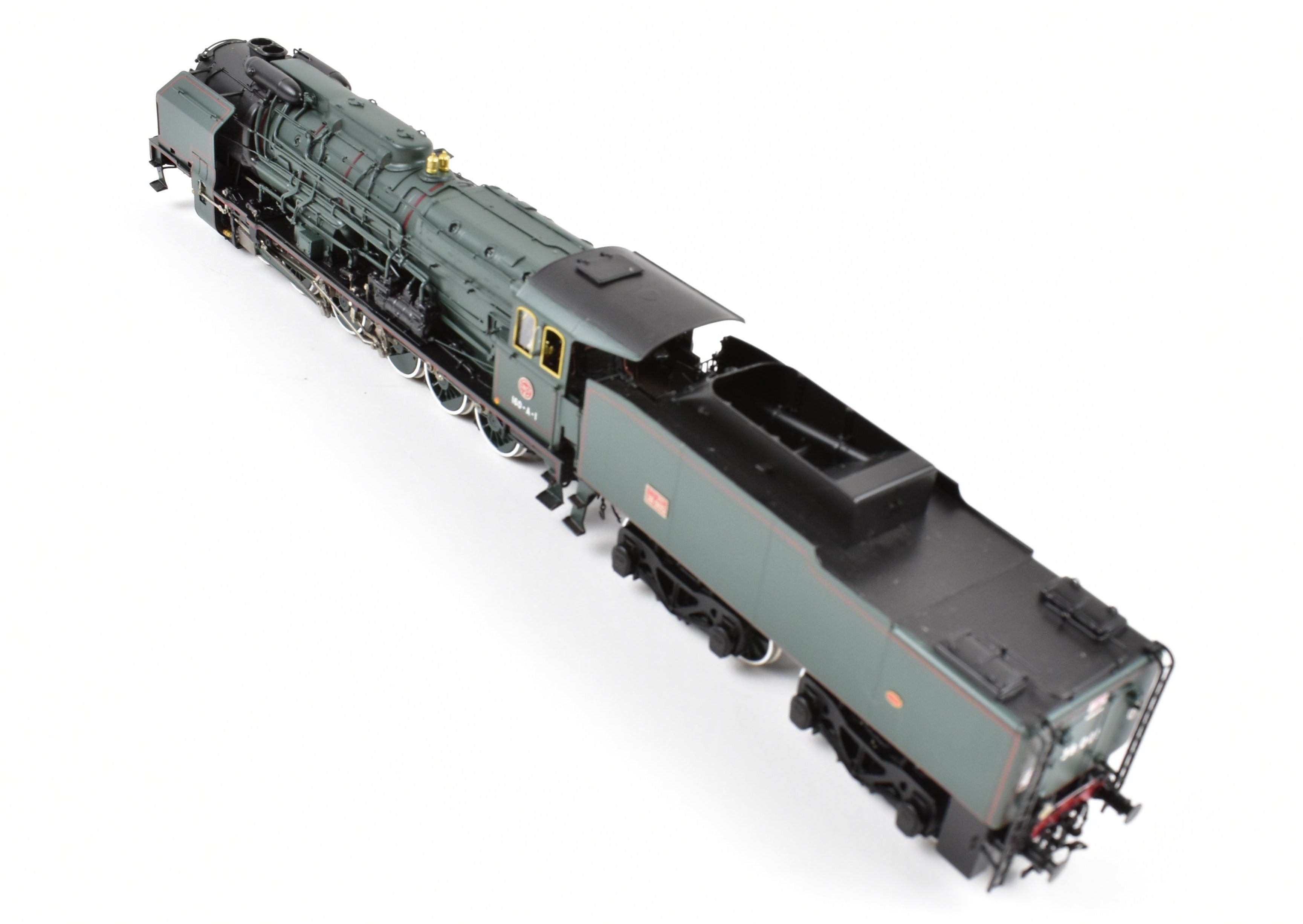 HO Scale Brass Micro - Metakit SNCF 2 - 12 - 0 Heavy Freight 160 - A FP Green Model