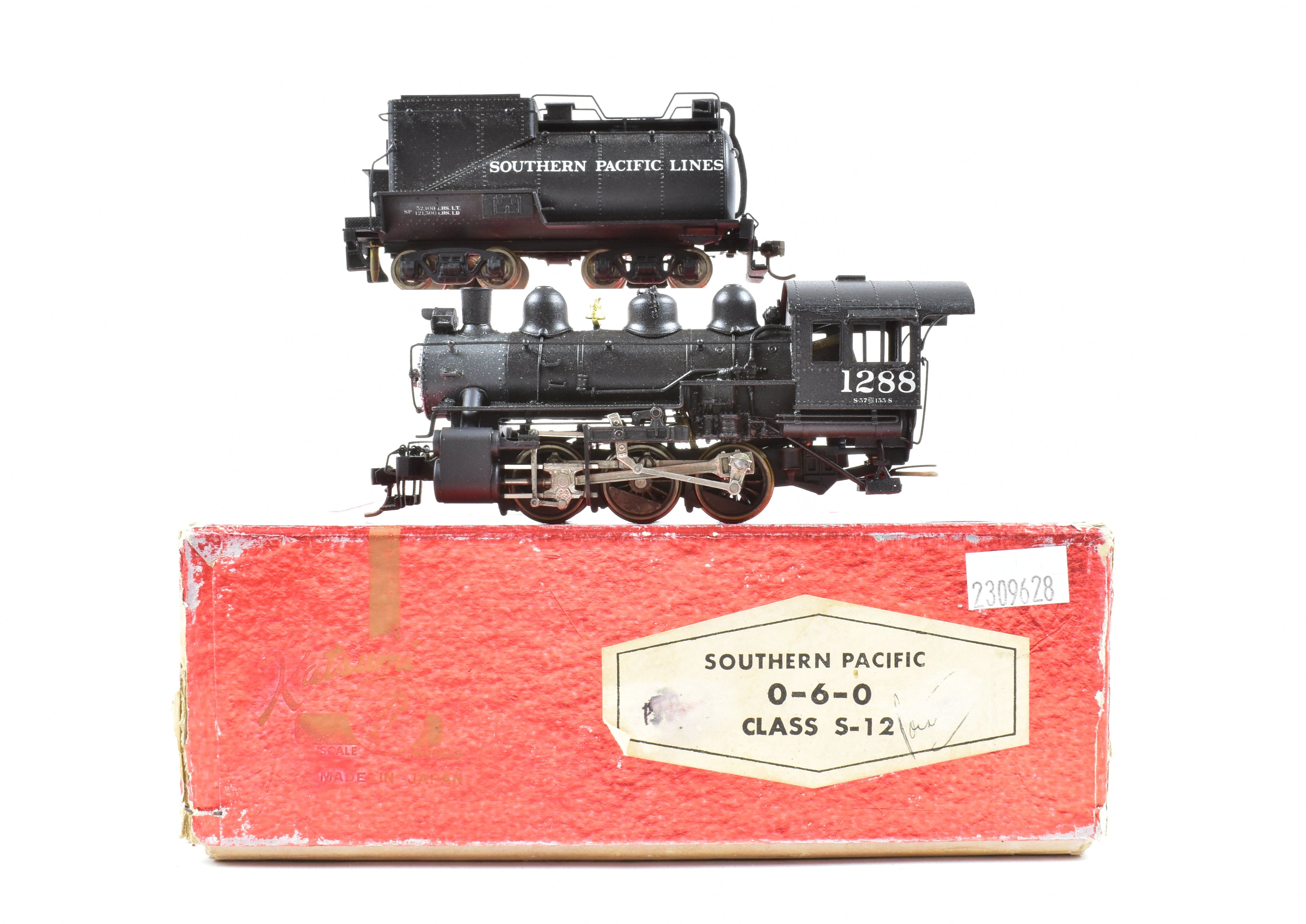 HO Scale Brass Balboa Model of Southern Pacific S - 12 0 - 6 - 0 Switcher with Custom Painted Finish