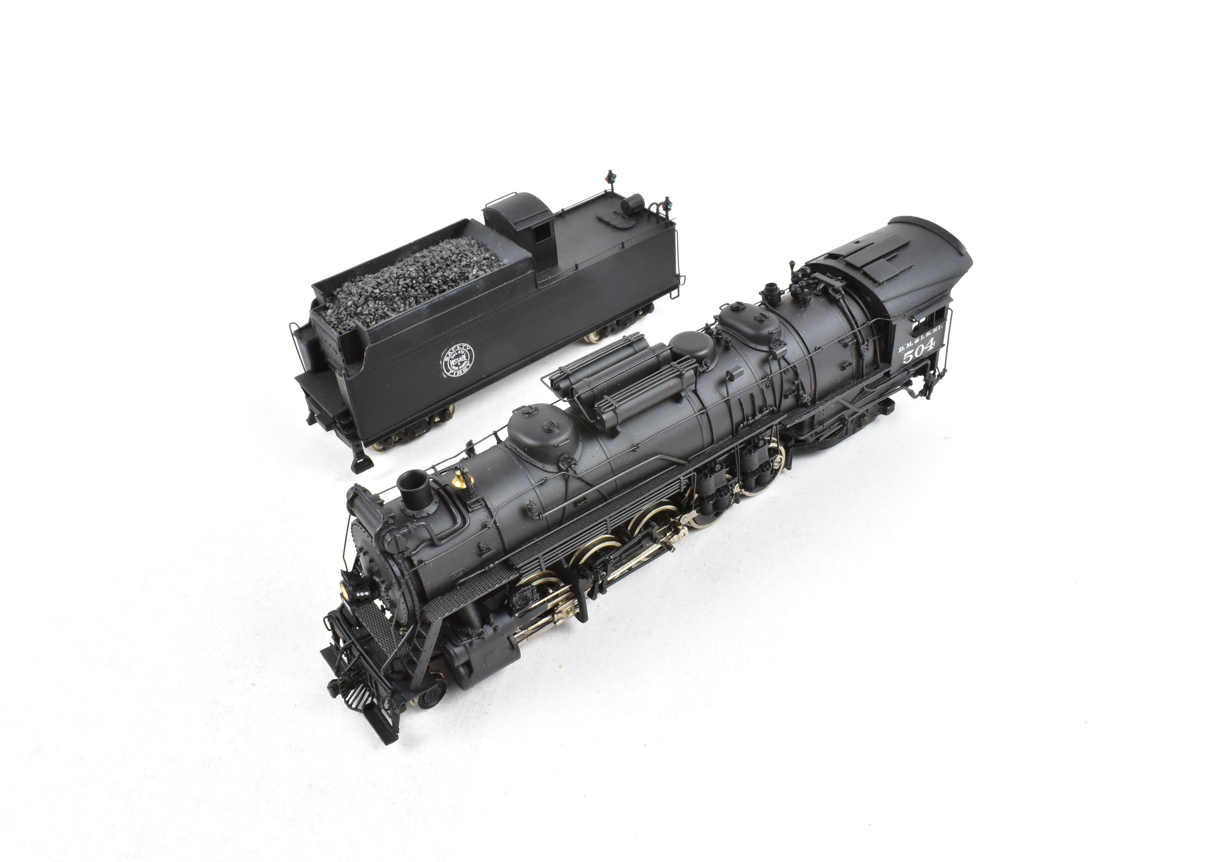 HO Brass Key Imports DM&IR 2-10-2 Santa Fe Class E Custom Painted Locomotive No. 504
