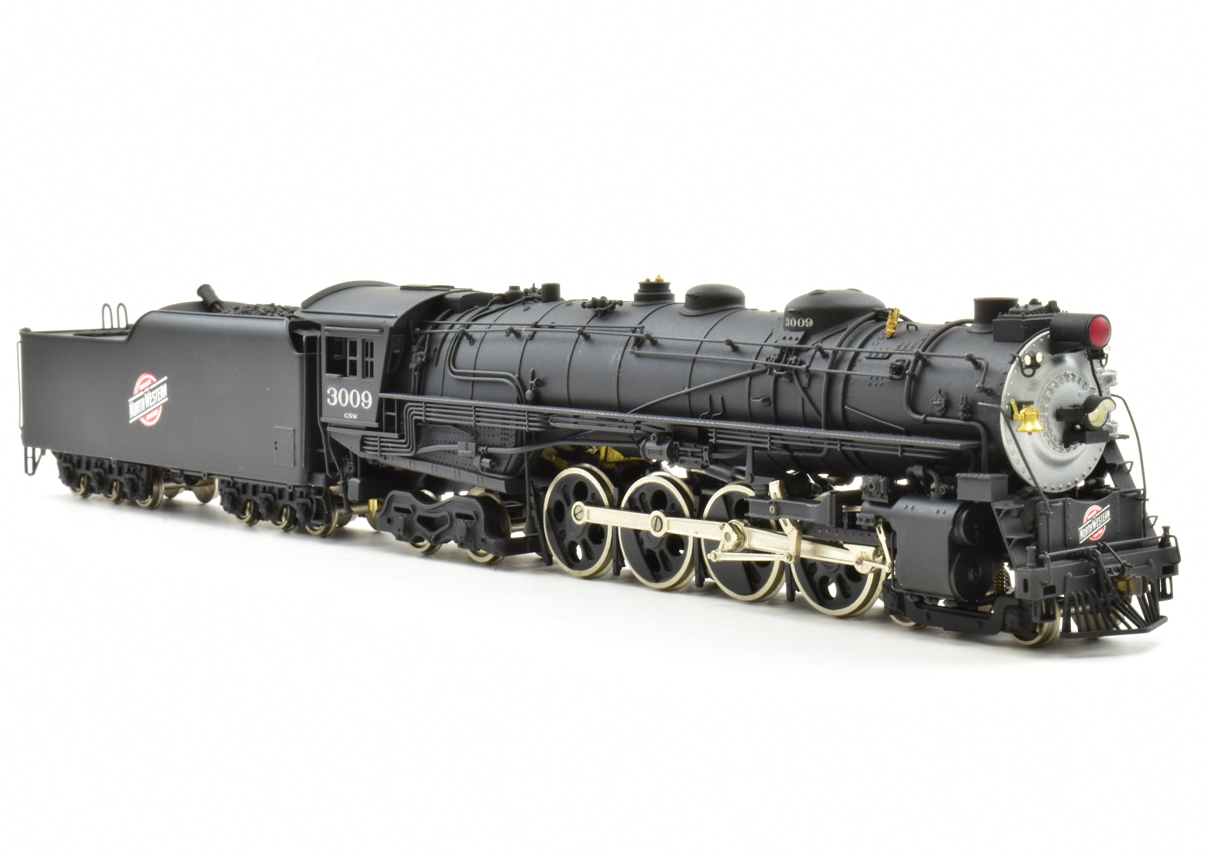 HO Scale Brass Model Train - PFM Fujiyama - Chicago & North Western Class H 4 - 8 - 4 Locomotive with 1966 Run Custom Painting