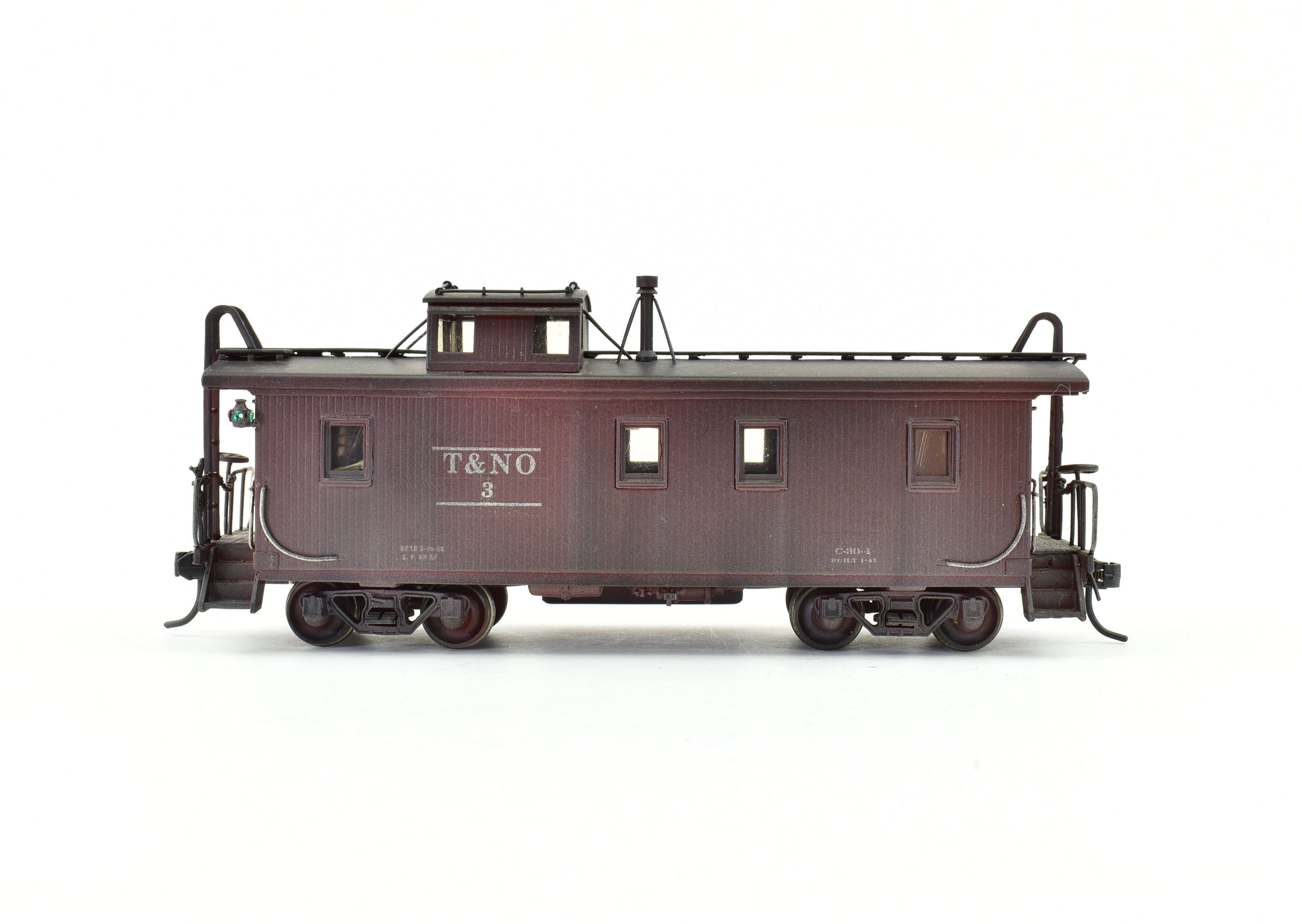 HO Scale Brass Model Train - Precision Scale Co. SP/T&NO - Texas & New Orleans C-30-3 Wooden Cupola Caboose CP Model