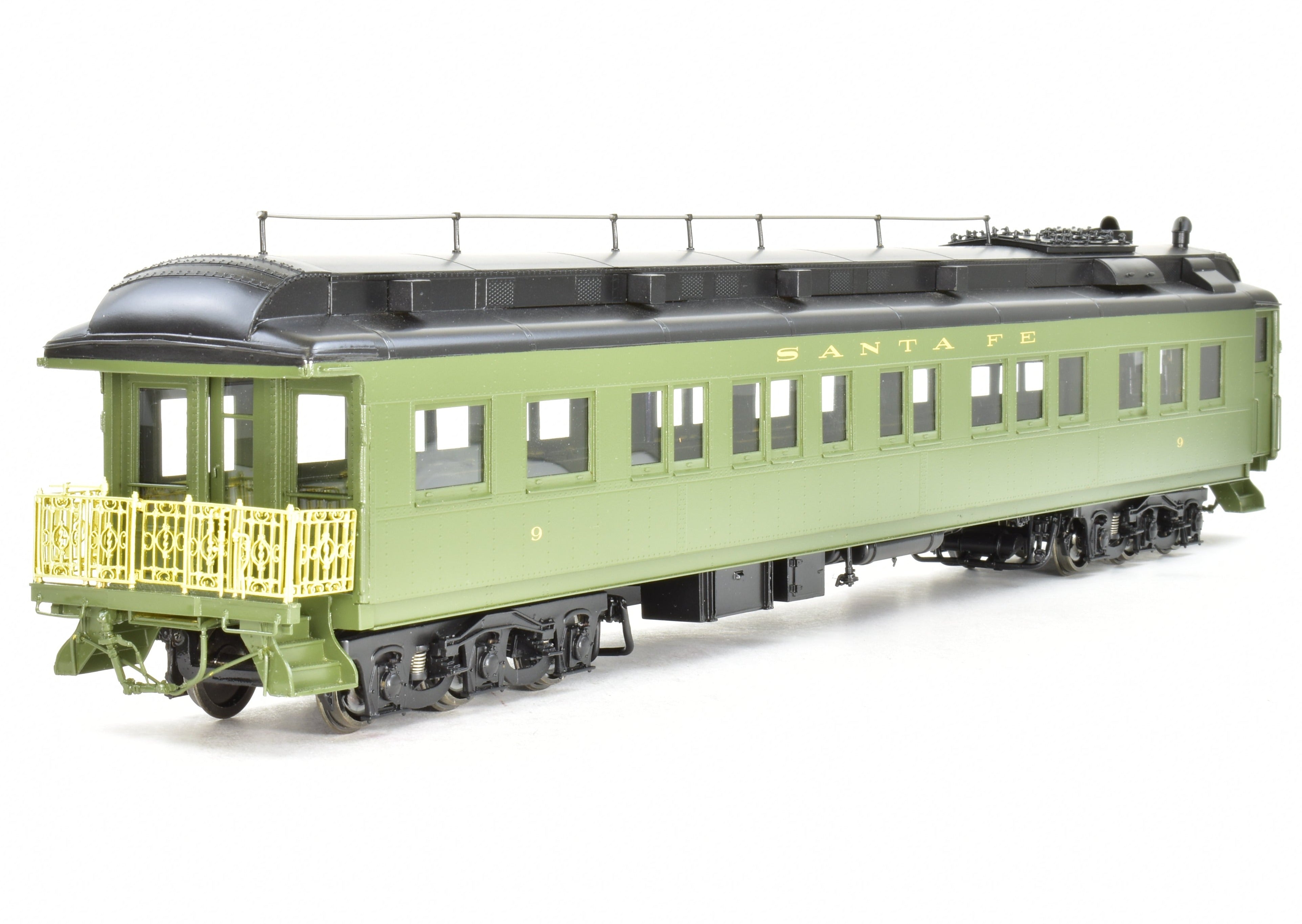 O Scale 1:48 Pecos River Brass ATSF - Santa Fe Heavyweight #9 Factory-Painted Business Car
