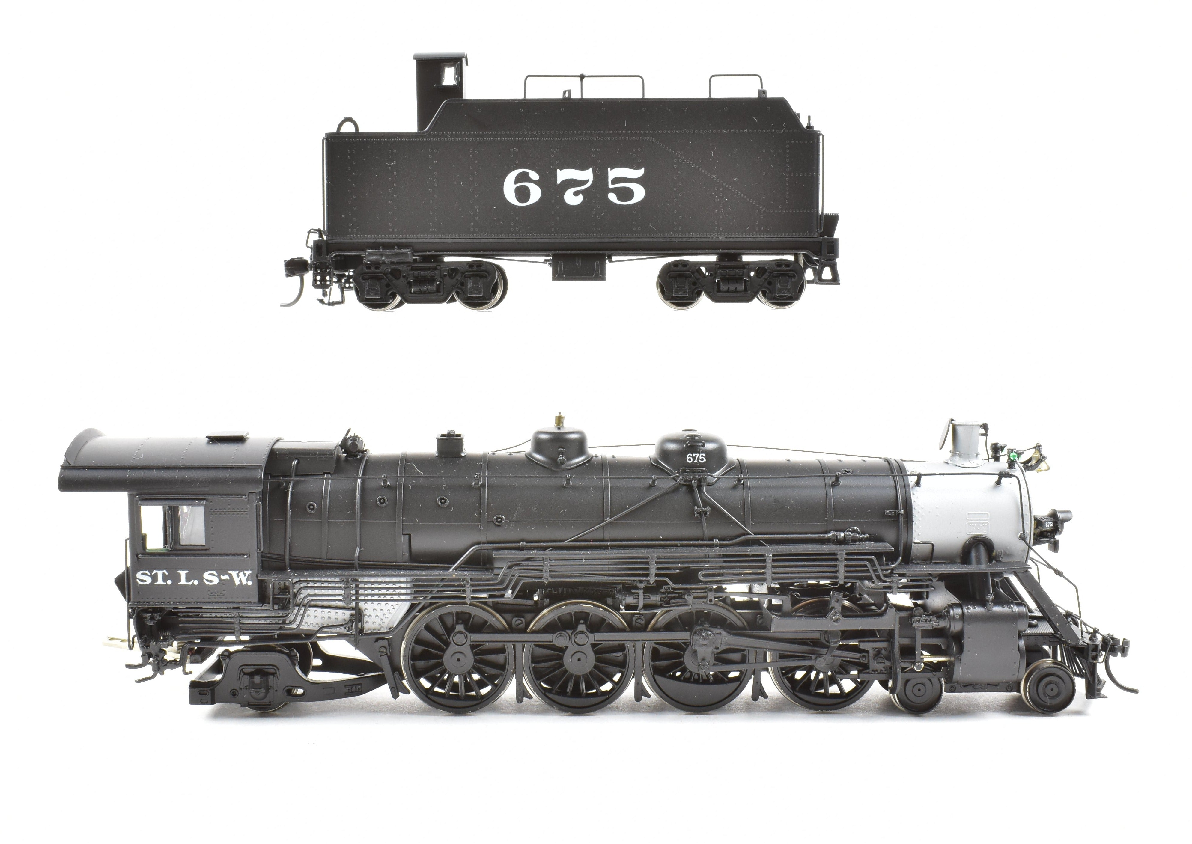 HO Scale Brass Model Steam Locomotive - Overland Models, Inc. OMI SSW - Cotton Belt LO 4-8-2 Mountain Professionally Painted