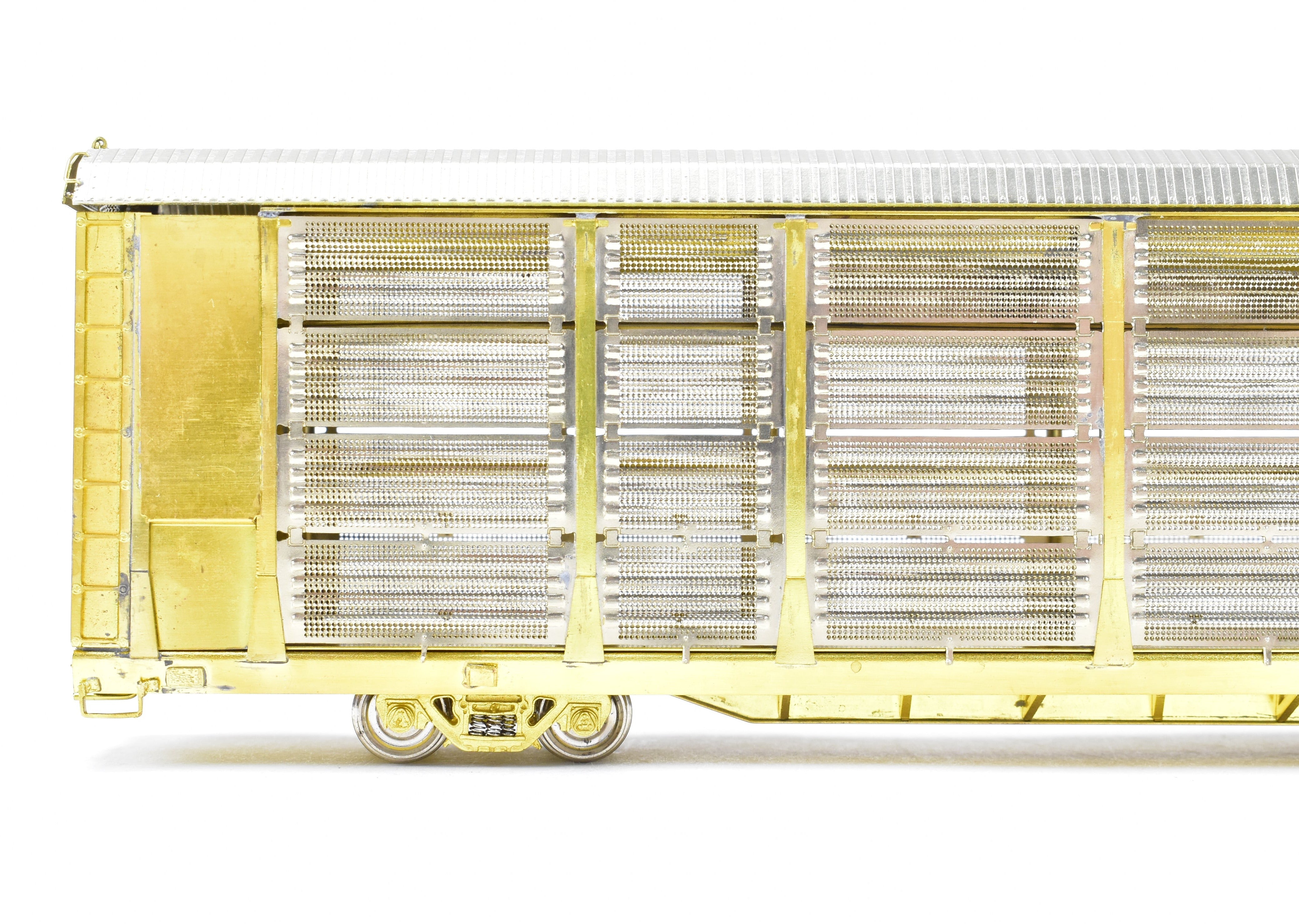 HO Scale Brass Model Train Auto Rack Tri - Level with Mesh End Doors from Overland Models, Inc. Representing Southern Pacific Car No. 517006
