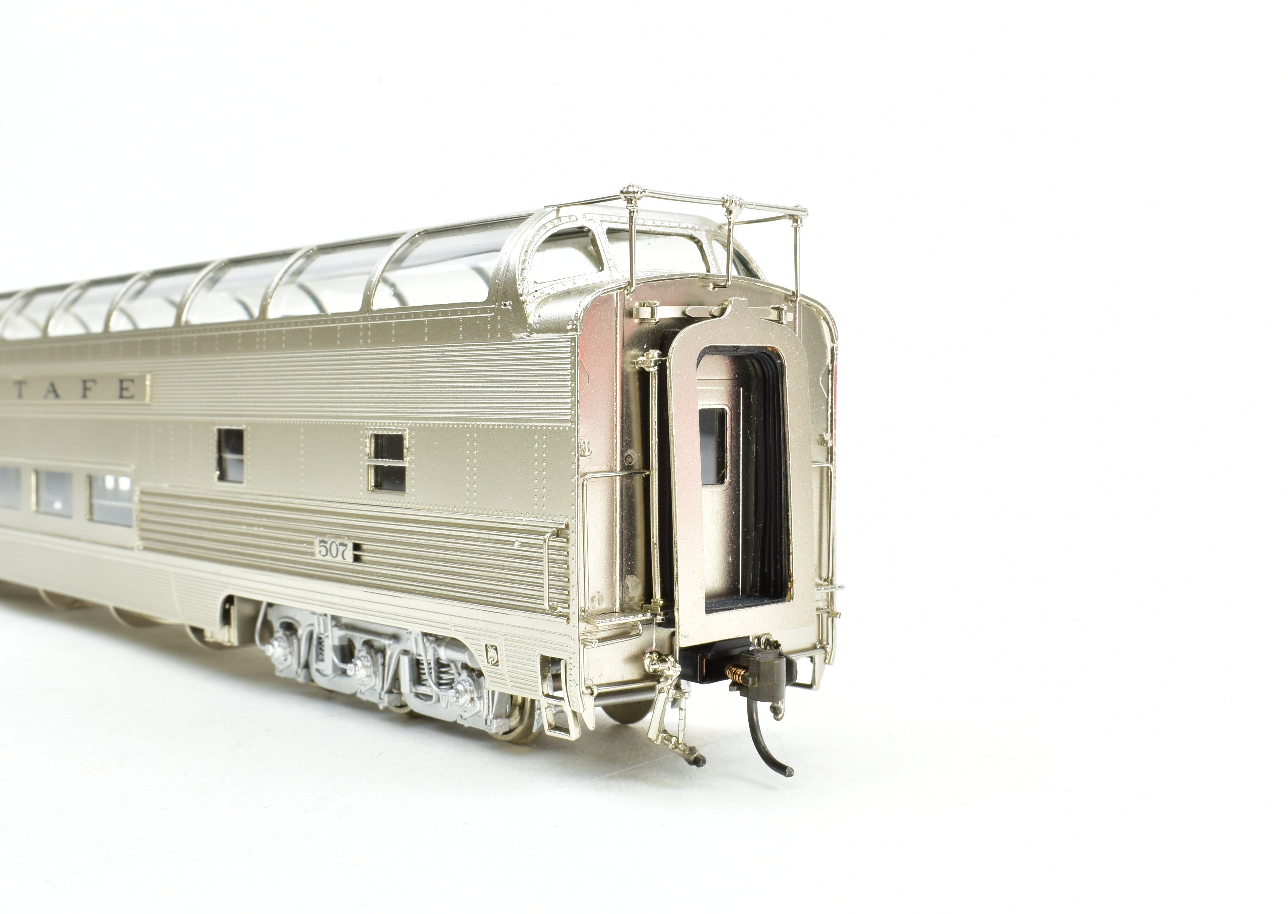 HO Scale Brass Precision Scale Co. ATSF - Santa Fe Dome Lounge Model Train Car Factory Painted #507