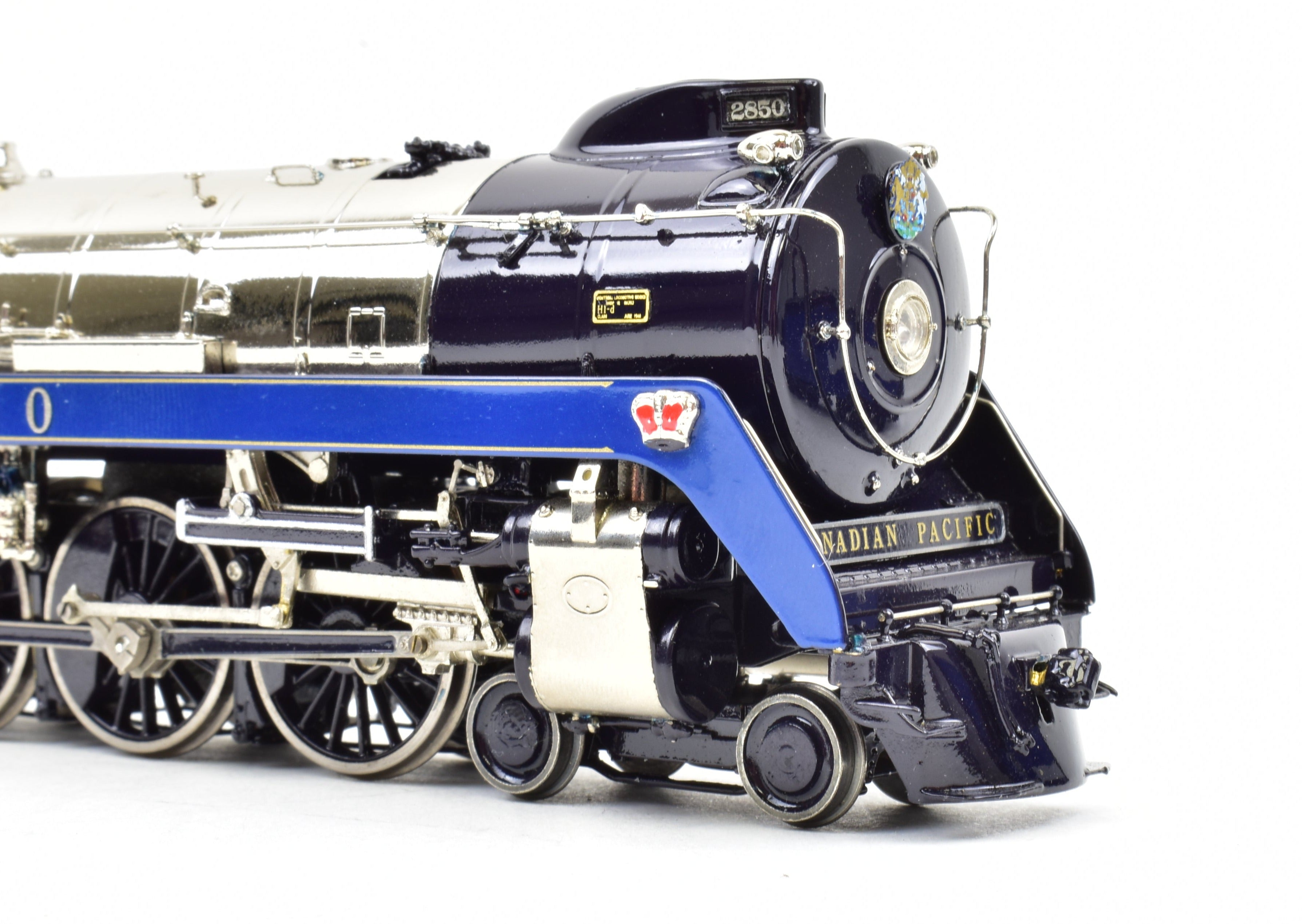 HO Scale Brass Model Train - Van Hobbies CPR Canadian Pacific Railway 4-6-4 Class H1d Royal Hudson 1939 Royal Service Locomotive with Factory Painted Road Number 2850