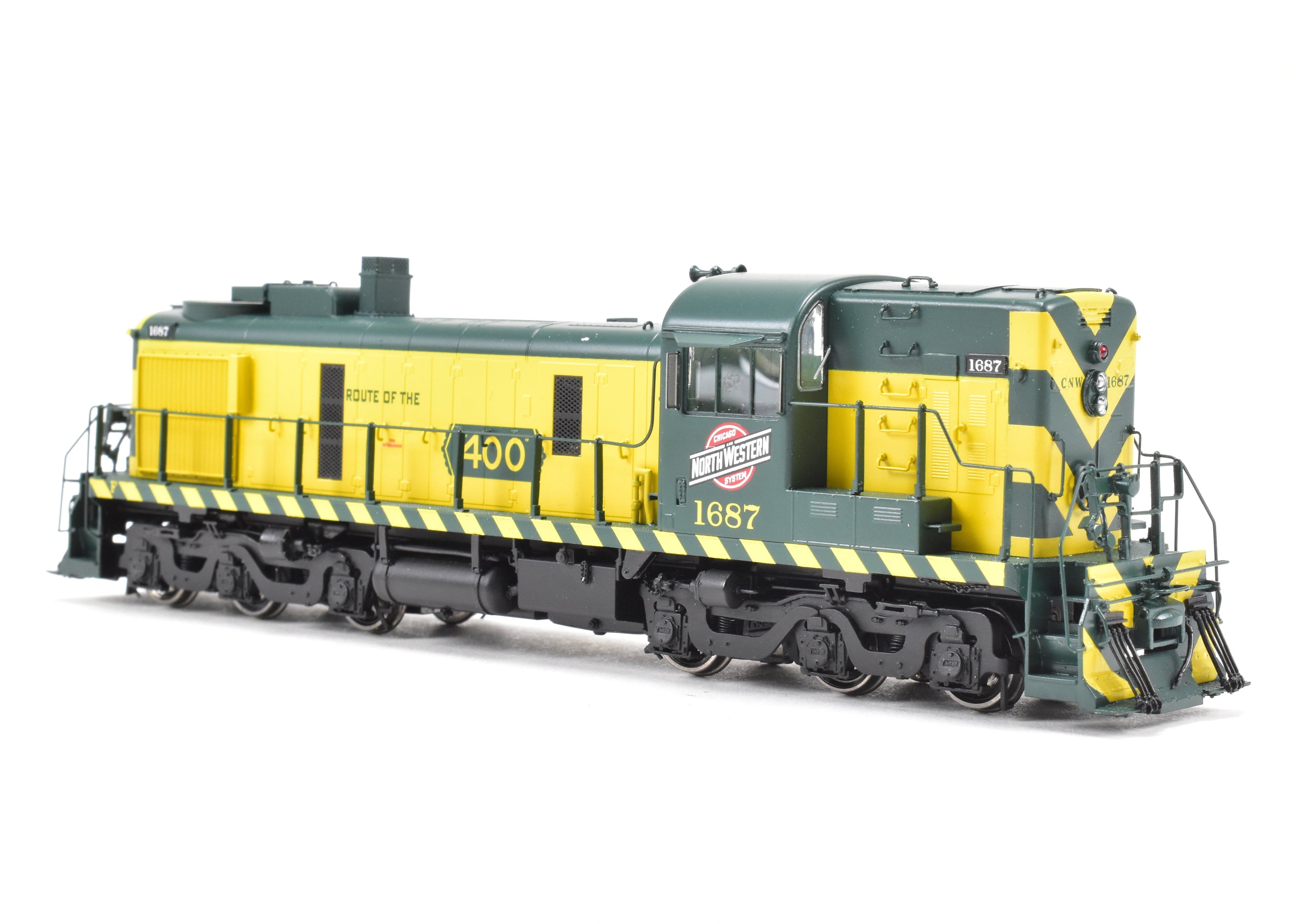 HO Scale Brass Model Train by Overland Models, Inc. (OMI) - Chicago & North Western ALCO RSD - 5 Phase III Hammerhead FP #1687 with Tsunami DCC and Sound Function