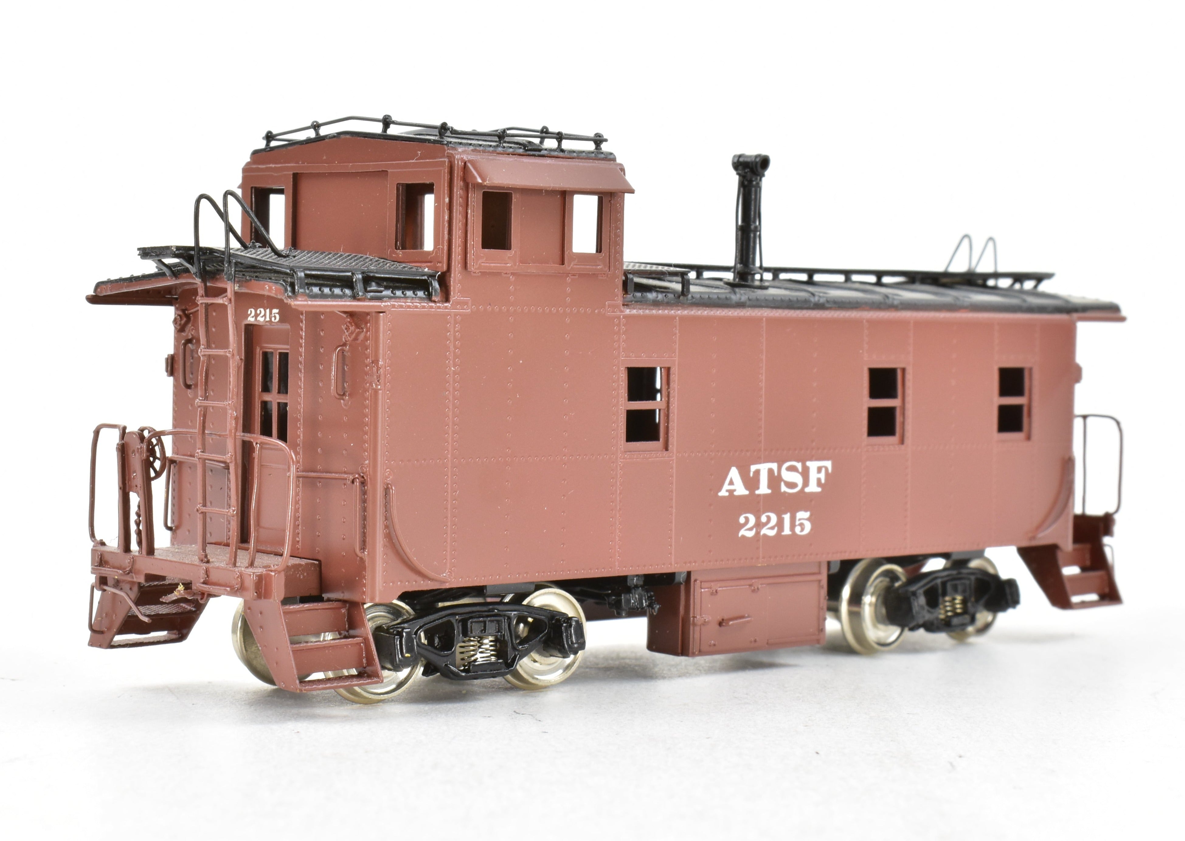 HO Brass ATSF - Santa Fe #2201 Class Flat Side Caboose by Key Imports, Original FP Version