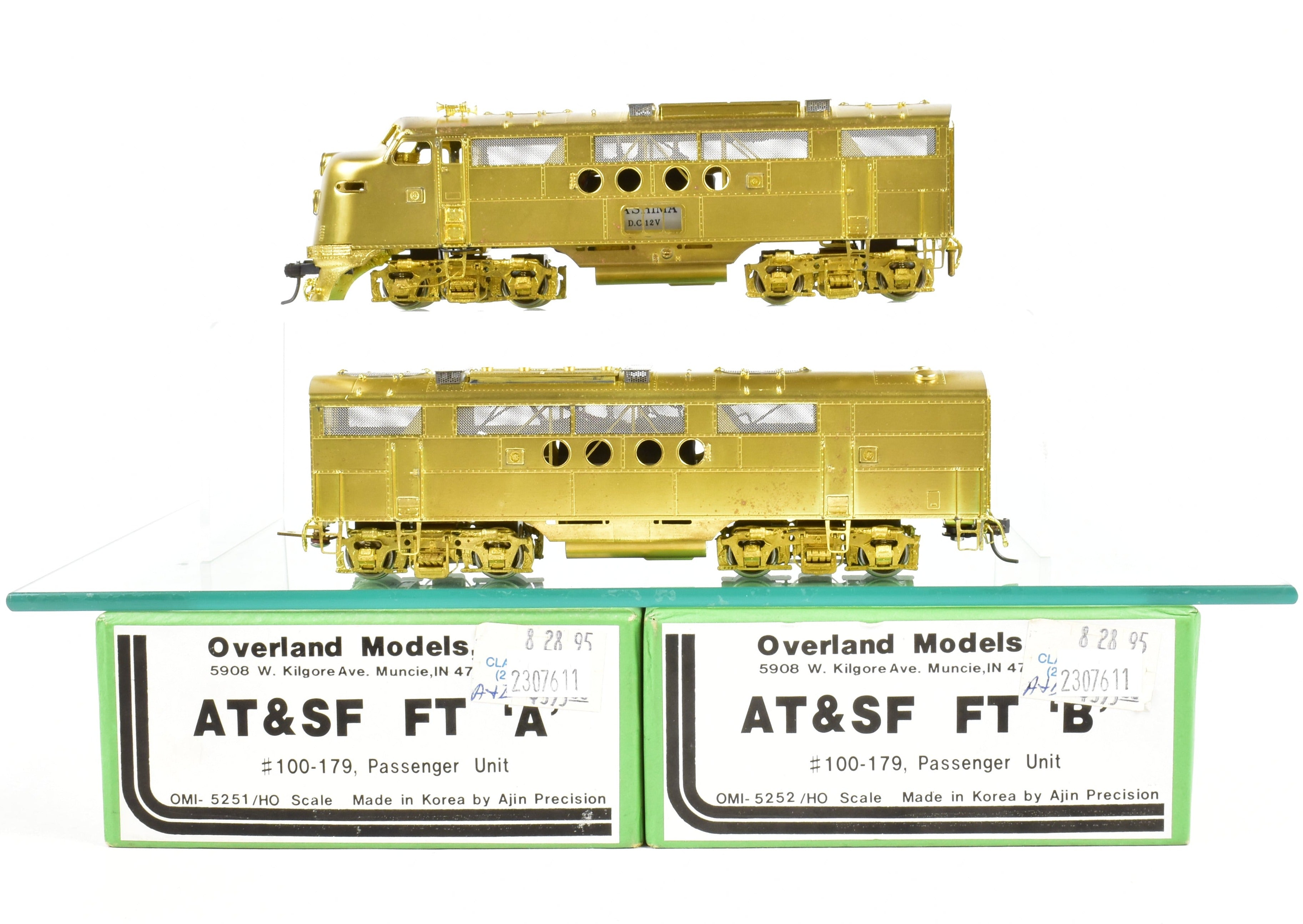 HO Brass ATSF - Santa Fe EMD FT A & B Passenger Set by Overland Models Inc.
