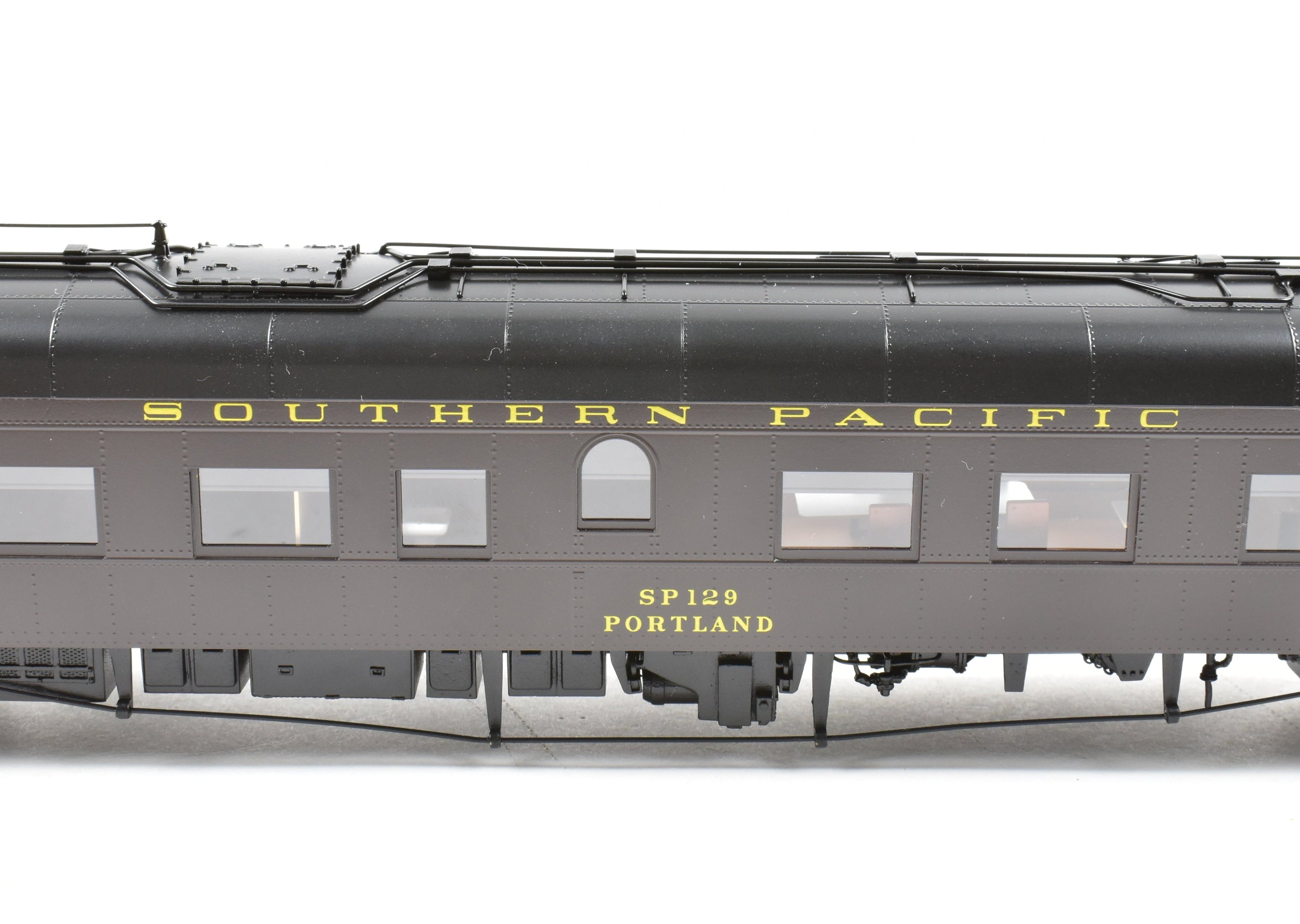 HO Scale New Brass North Bank Line SP Portland #129 Dark Olive Green Business Car
