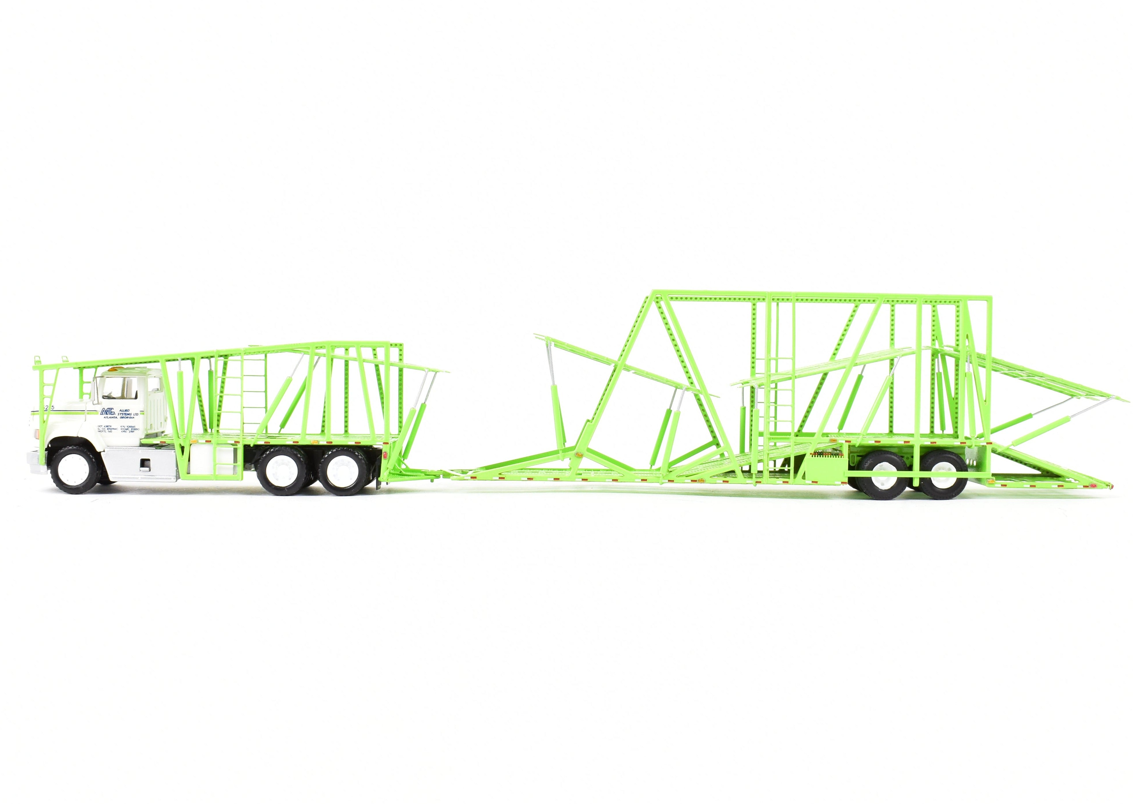 HO Scale Brass Commercial Allied Systems Auto Carrier Tractor Model No. 5275 by Lonestar Models with Factory Green Paint Finish