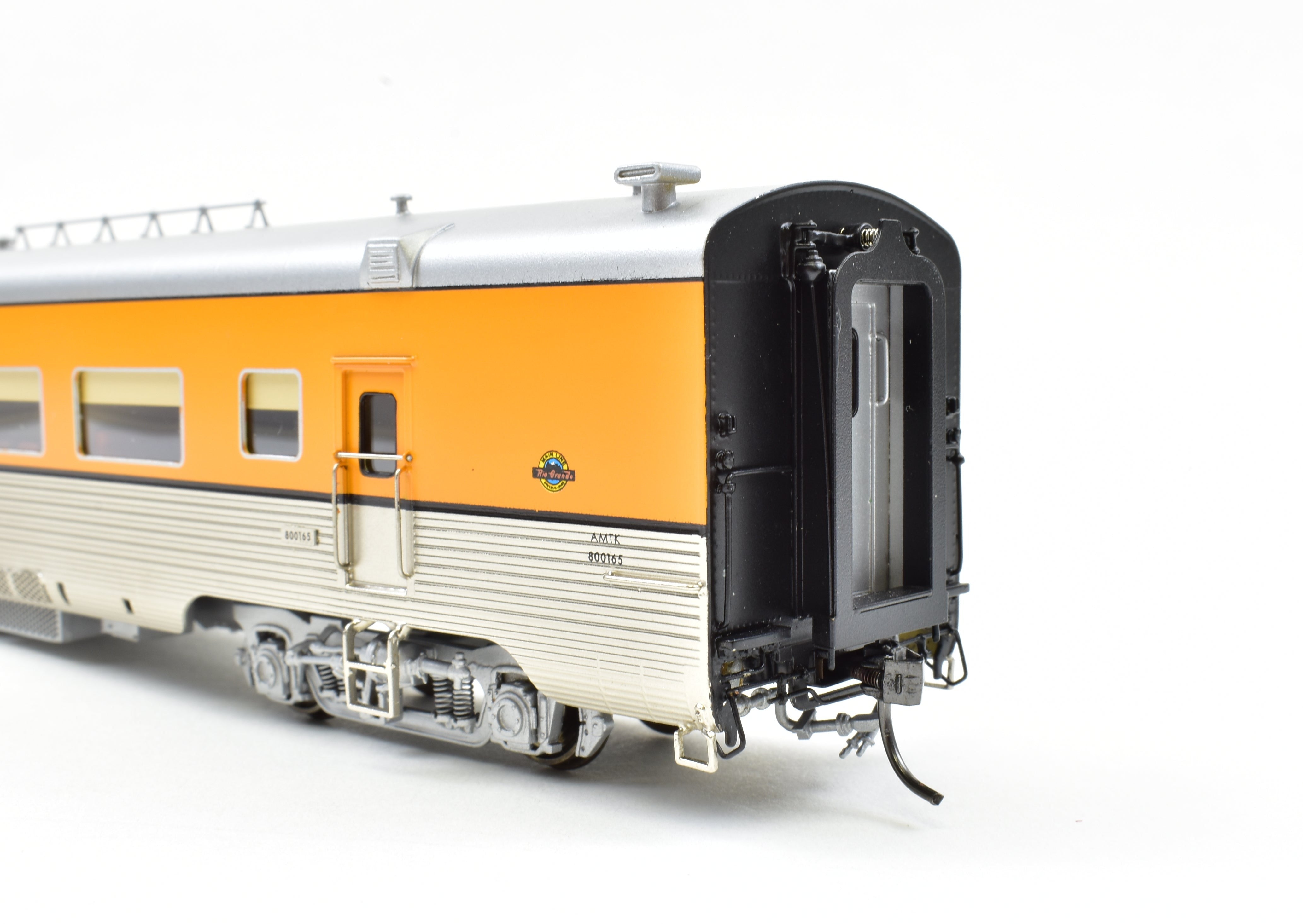 HO Scale Brass Division Point (D&RGW - Denver & Rio Grande Western) Lightweight Business Car with Kansas Factory Paint, Ideal for Model Train Enthusiasts