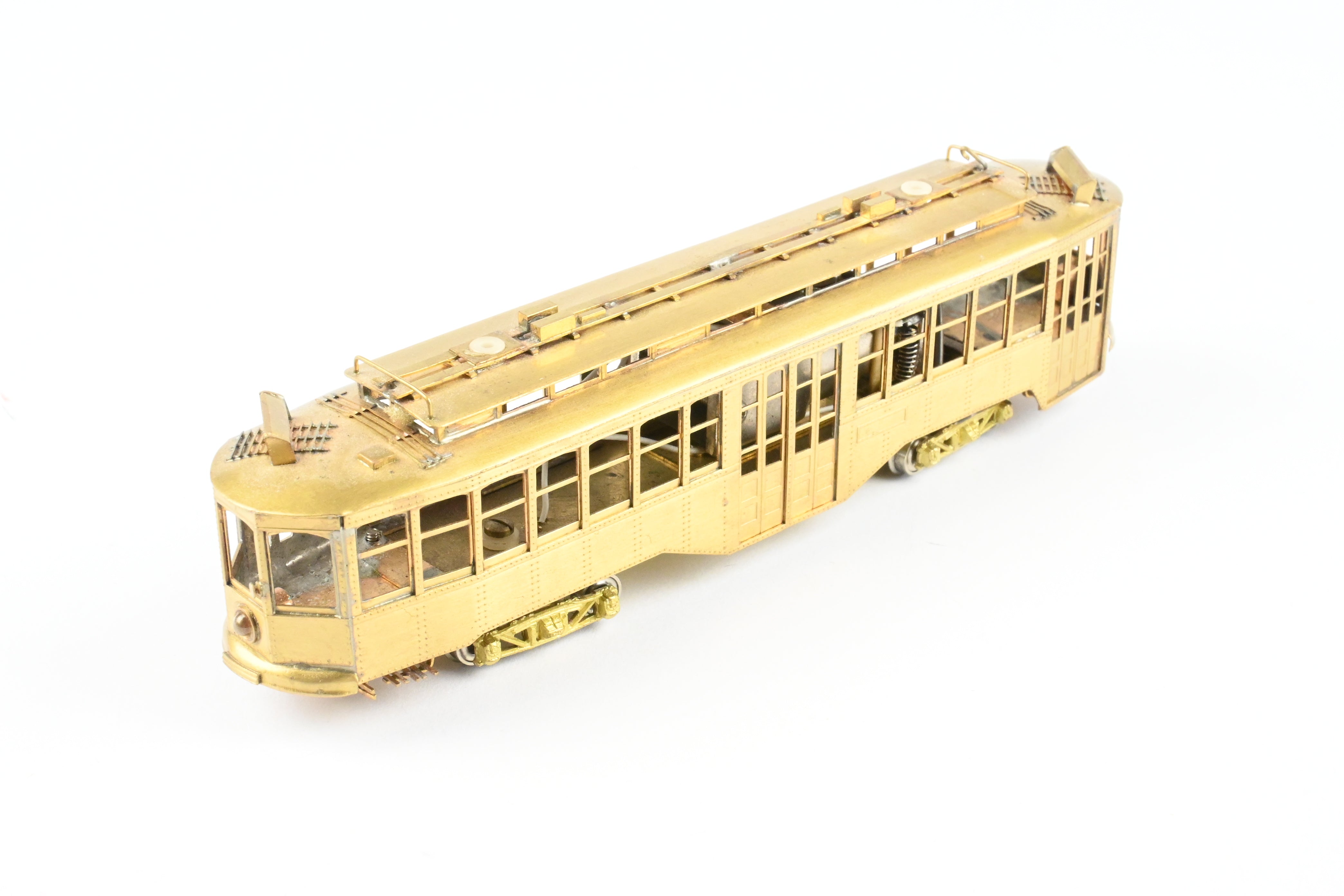 HO Scale Brass Pittsburgh Railway Co. Double Ended Jones Trolley in Reboxx, Poles Missing