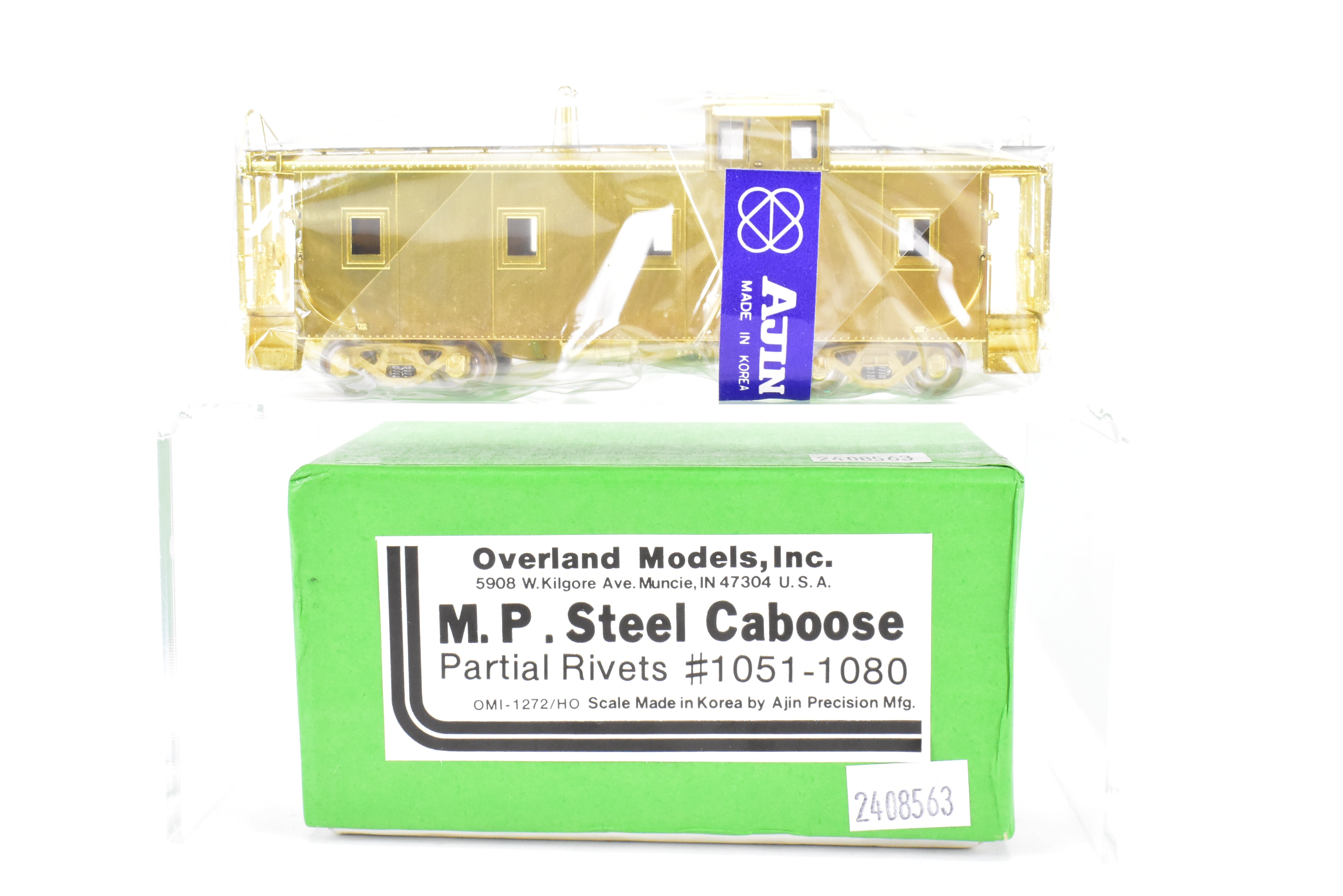 HO Scale Brass OMI - Overland Models, Inc. Missouri Pacific Steel Caboose with Partial Rivets, Brand - New, Product Numbers Ranging from 1051 to 1080
