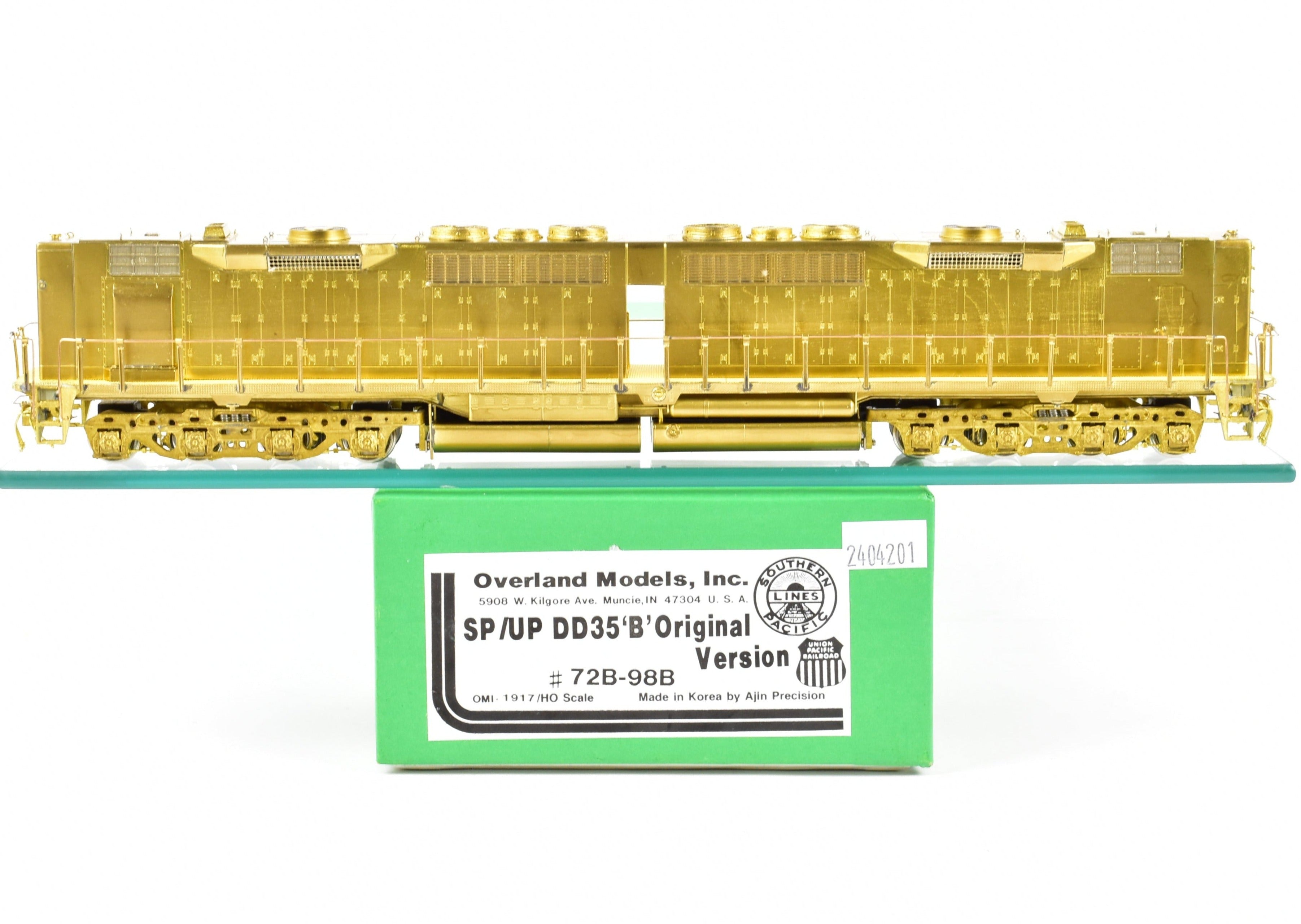 HO Scale Brass EMD DD - 35B Locomotive Model by Overland Models, Inc. (Original Version) for Southern Pacific and Union Pacific Railroads