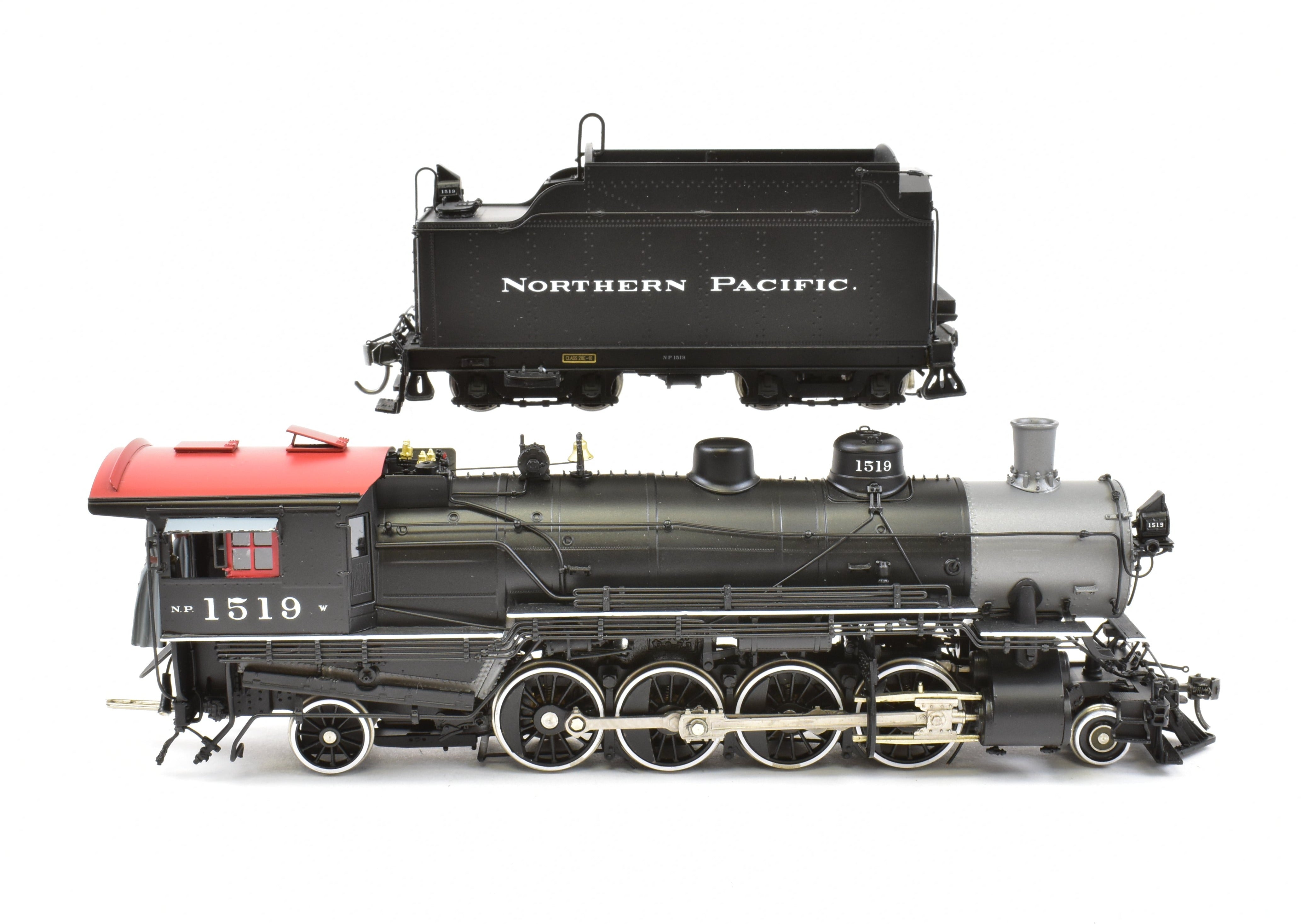 HO Scale Brass Northern Pacific Class W 2-8-2 Version 1A Painted Locomotive No. 1519 by W&R