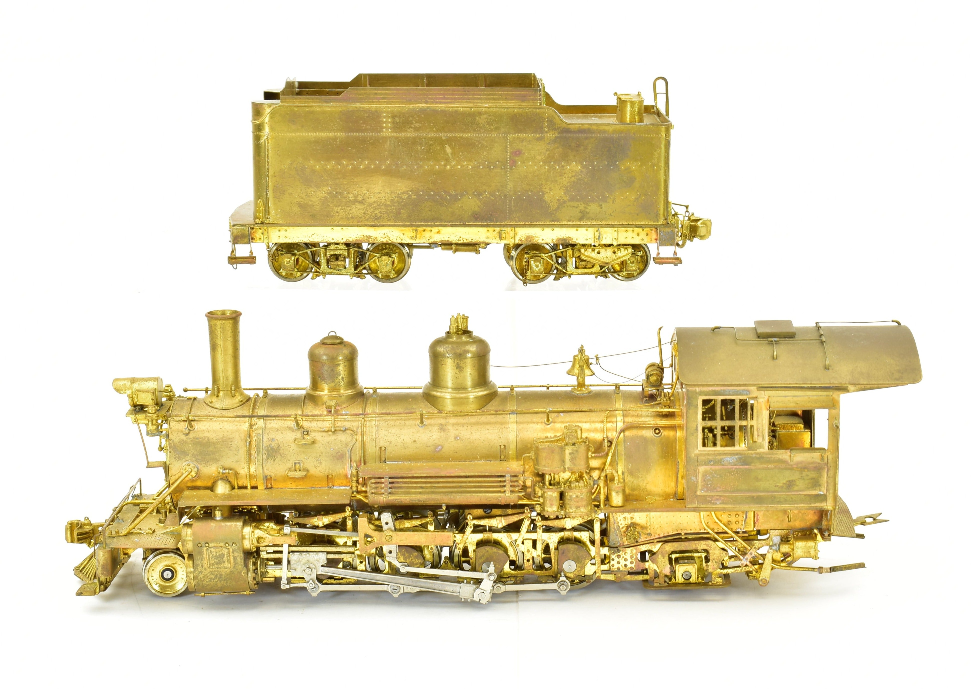 On3 Scale Brass Model Train - Pacific Fast Mail (PFM) Denver & Rio Grande Western Class K - 27 2 - 8 - 2 Steam Locomotive