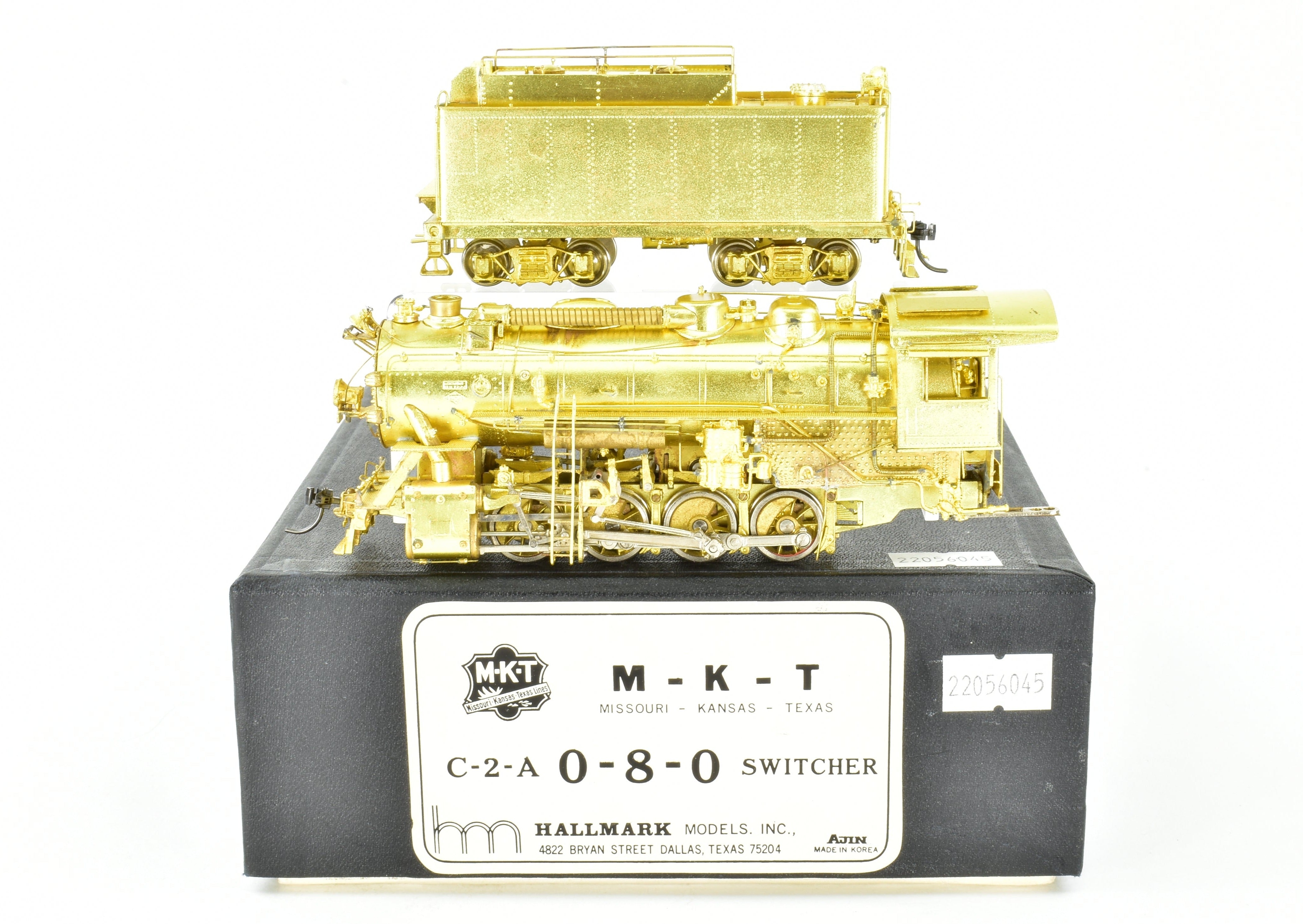 HO Scale Brass Hallmark Models Missouri Kansas Texas C-2-A 0-8-0 Switcher Locomotive Model