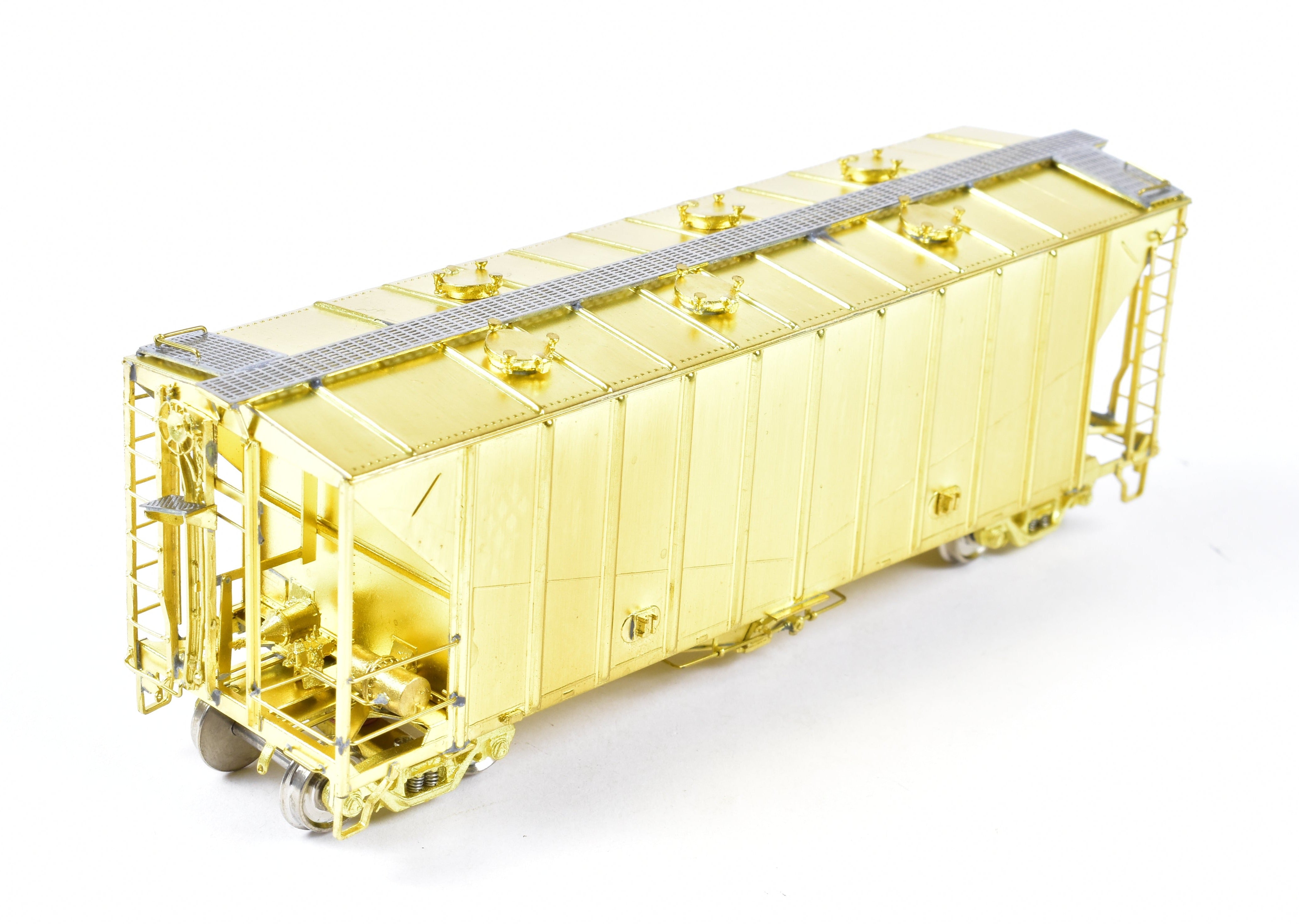 1965 HO Brass Airslide Covered Hopper by OMI w/ Tri - Angular Gussets