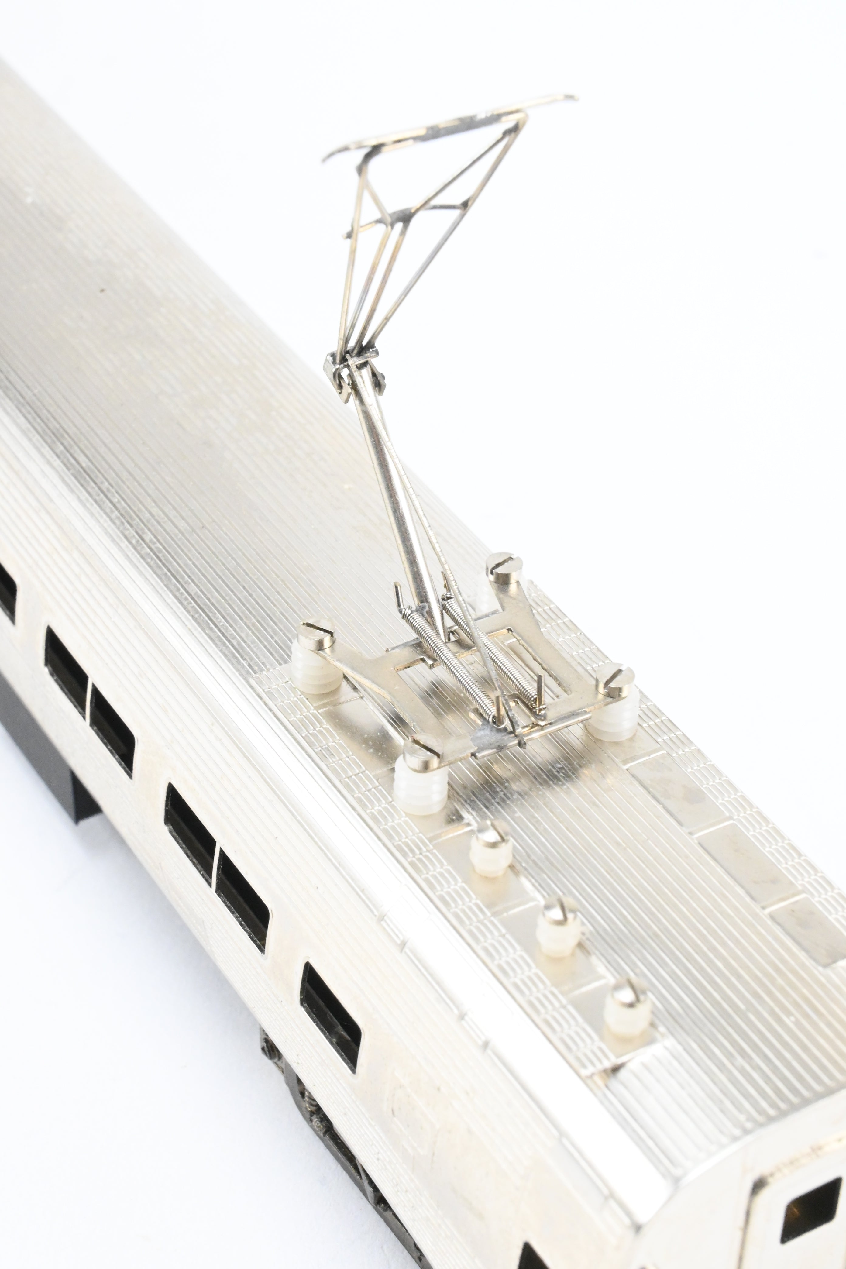 HO Scale Brass Gem Models Collectible PC - Penn Central/Amtrak Budd Metroliner 2-Car Set (1 Powered and 1 Non-Powered) with Factory Plated and Unlettered Finish