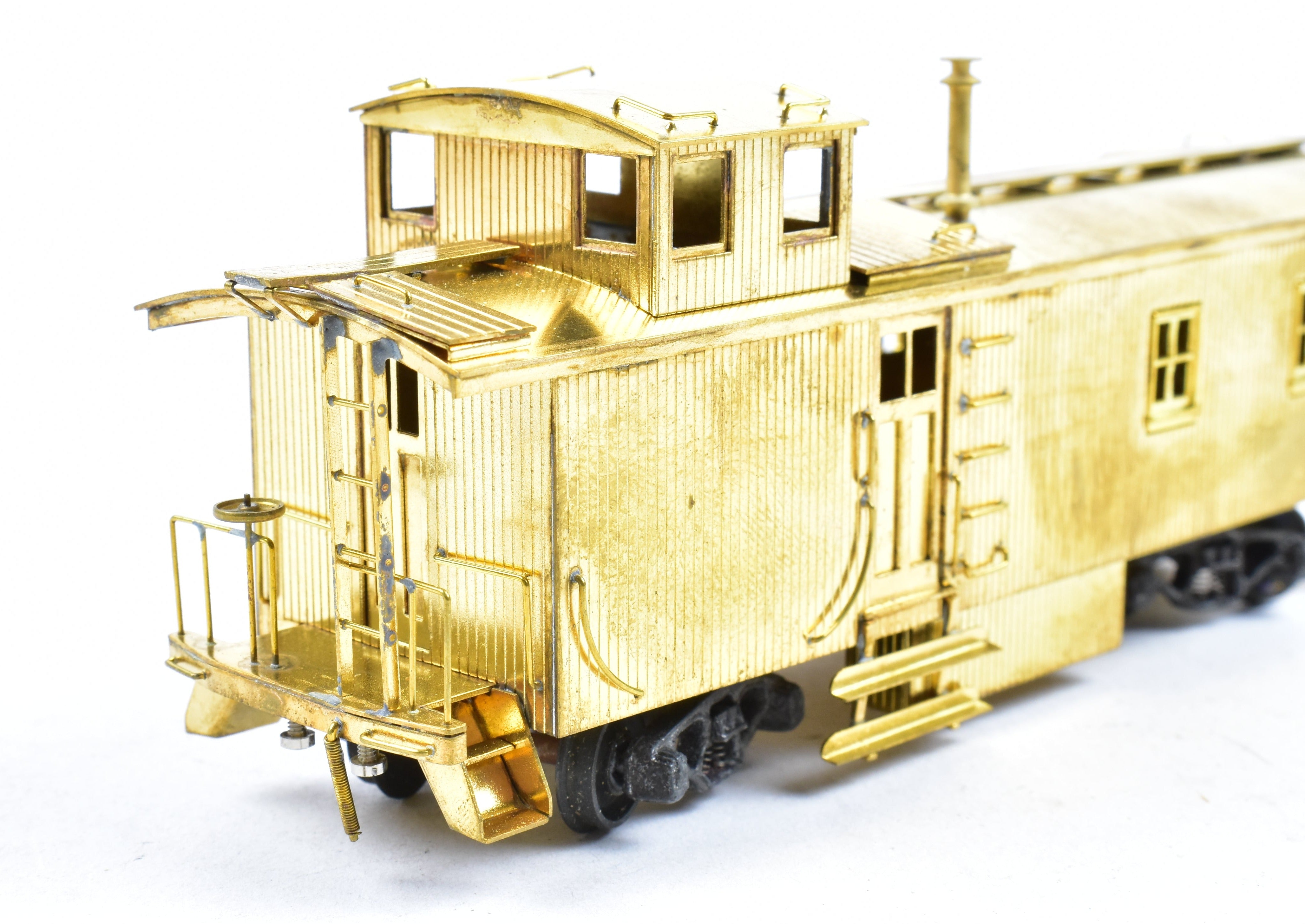 HO Scale Brass Model Trains by Trains Inc. - AT&SF Santa Fe Side-Door Caboose for Railroad Layouts