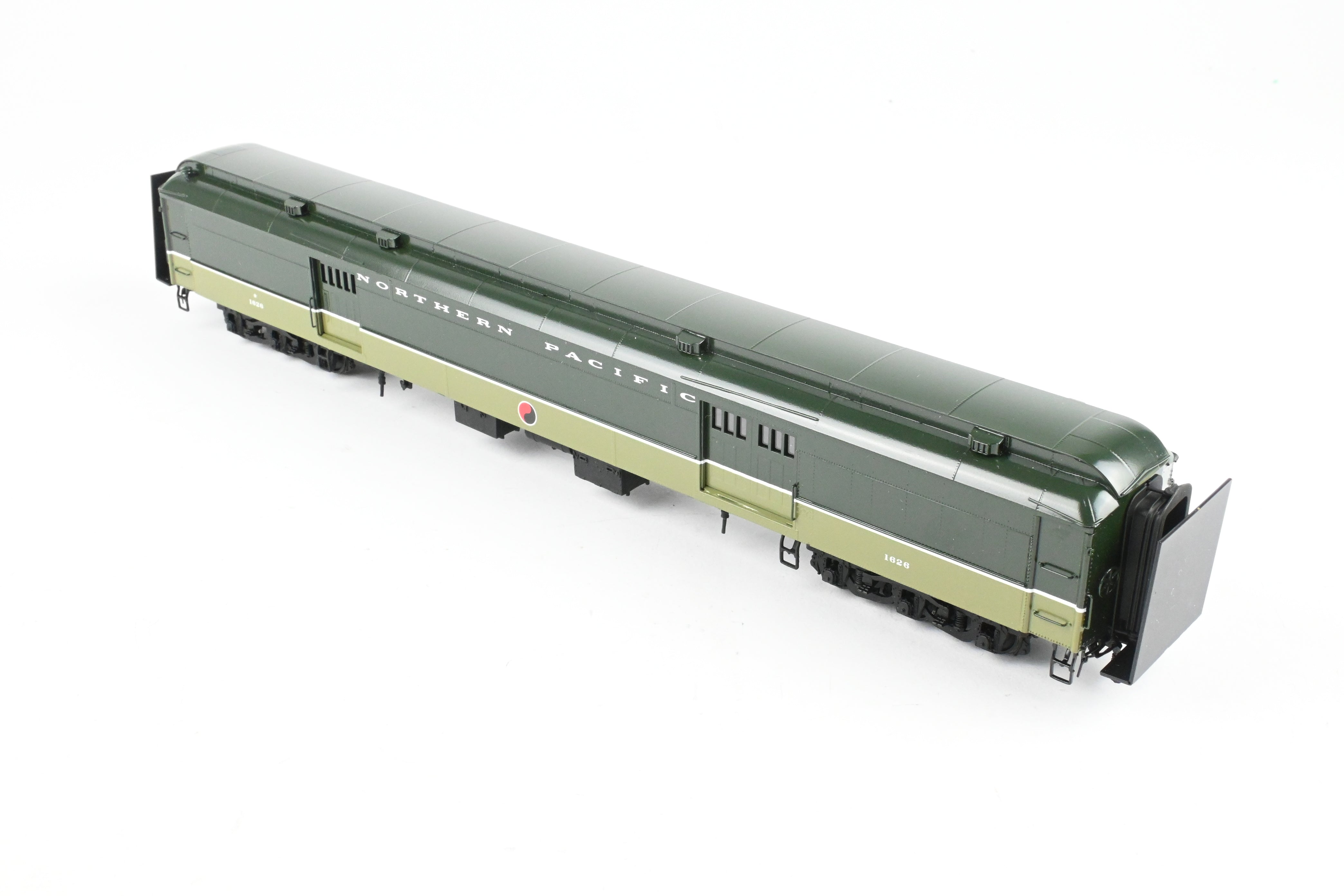 HO Scale Brass Model Train Baggage Car by W&R Enterprises - Northern Pacific Baggage Car Featuring Wood Doors, FP Loewy Design, No. 1626