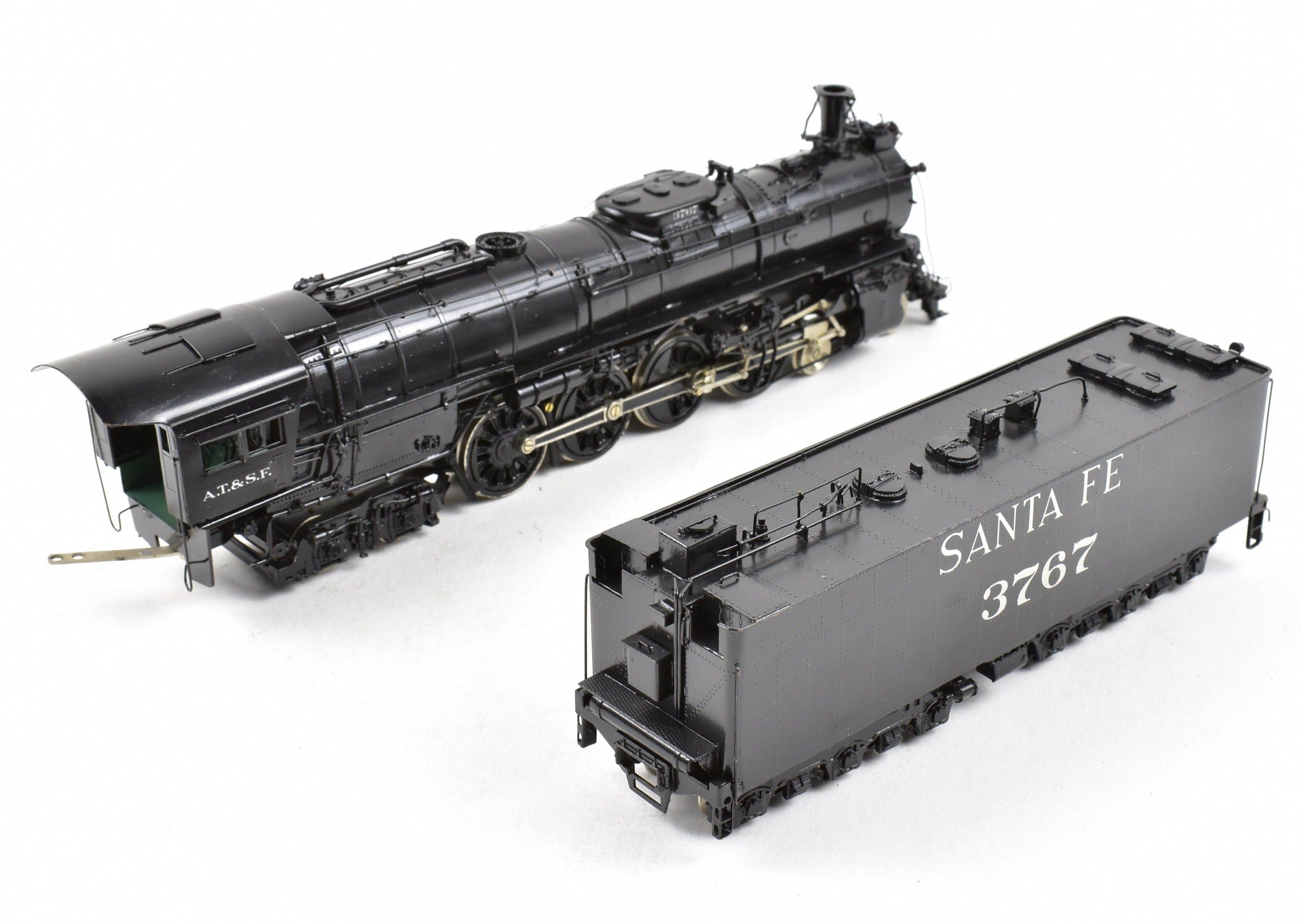 HO Scale Brass Key Imports ATSF - Santa Fe 3765 Class 4-8-4 Northern Steam Locomotive Custom Painted with the Number 3767