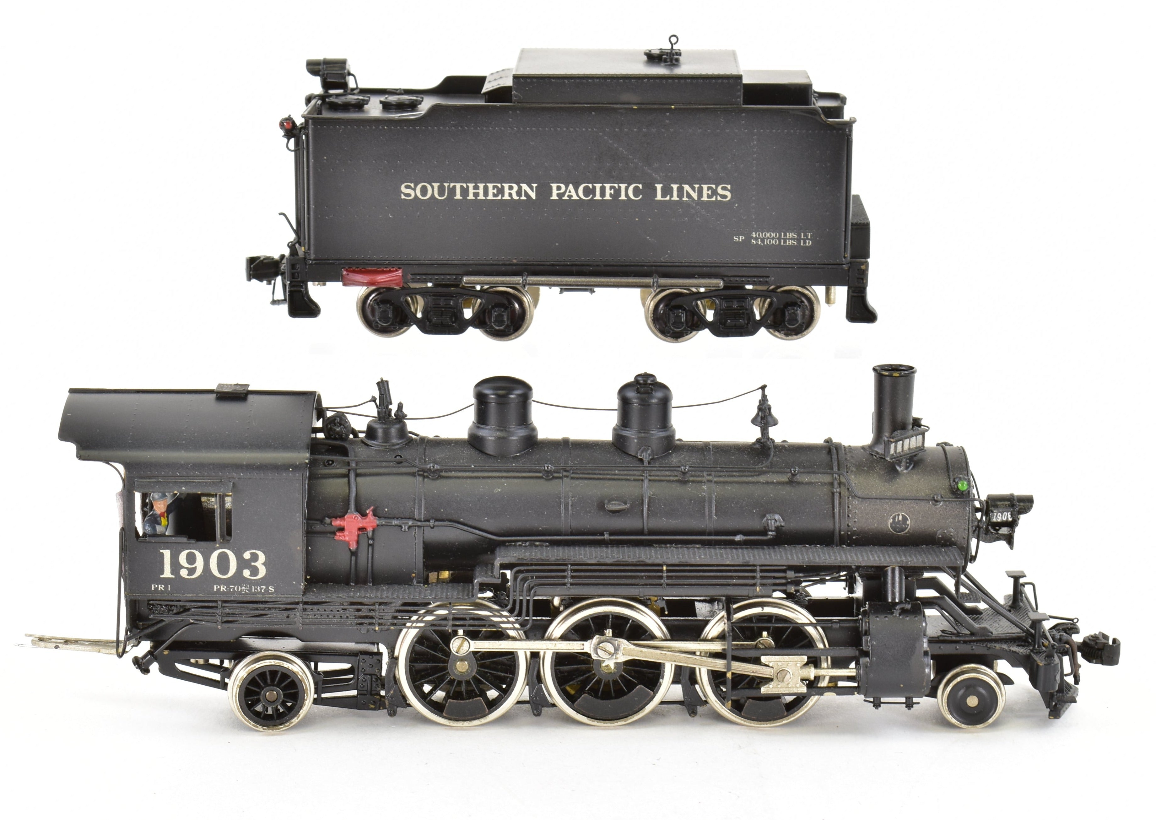 HO Scale Brass Model Train by Westside Model Co. - Southern Pacific Class PR - 1 2 - 6 - 2 Prairie Locomotive with Custom Painting