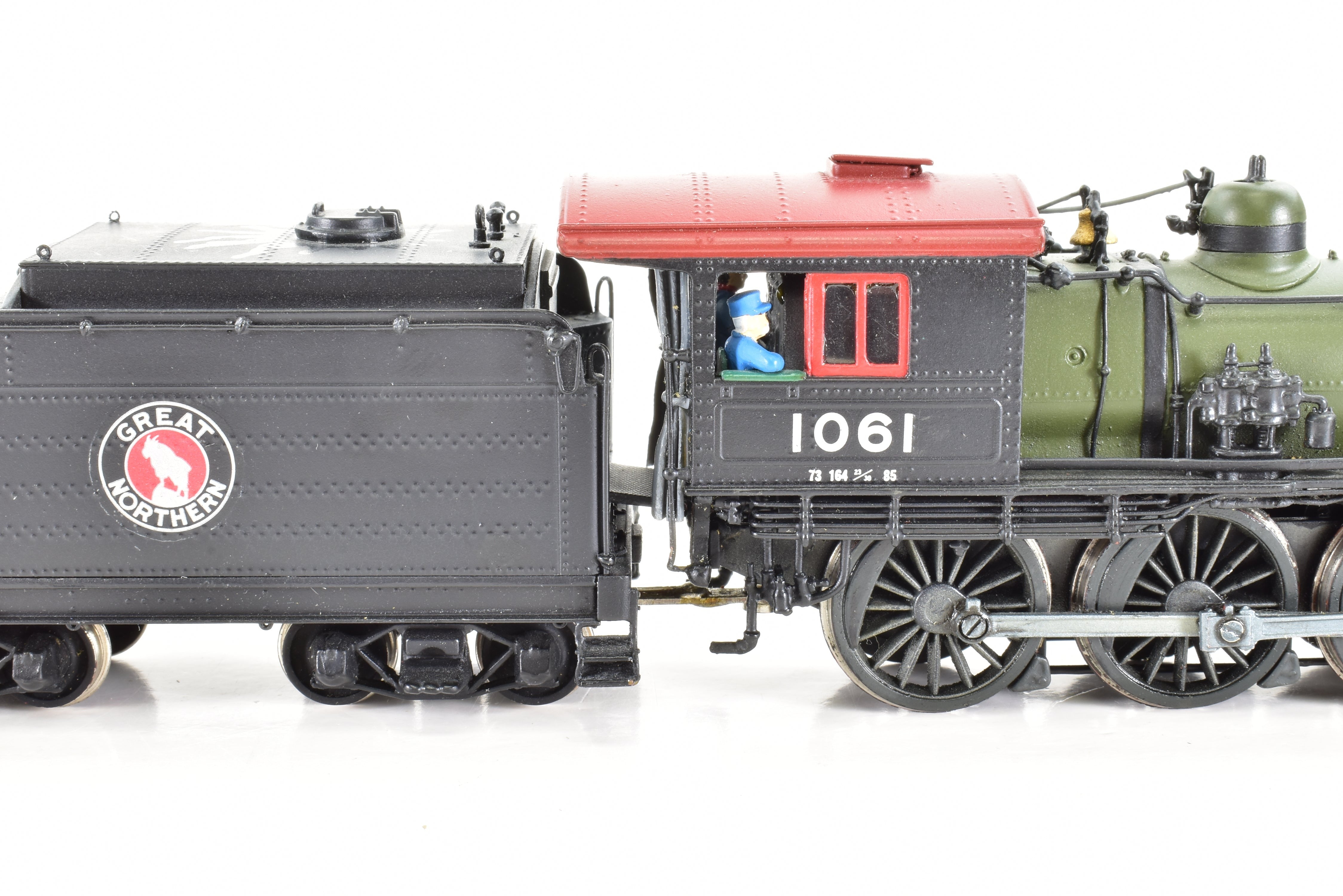HO Scale Custom-Painted Brass Great Northern 4-6-0 Class E-8 Model No. 1061