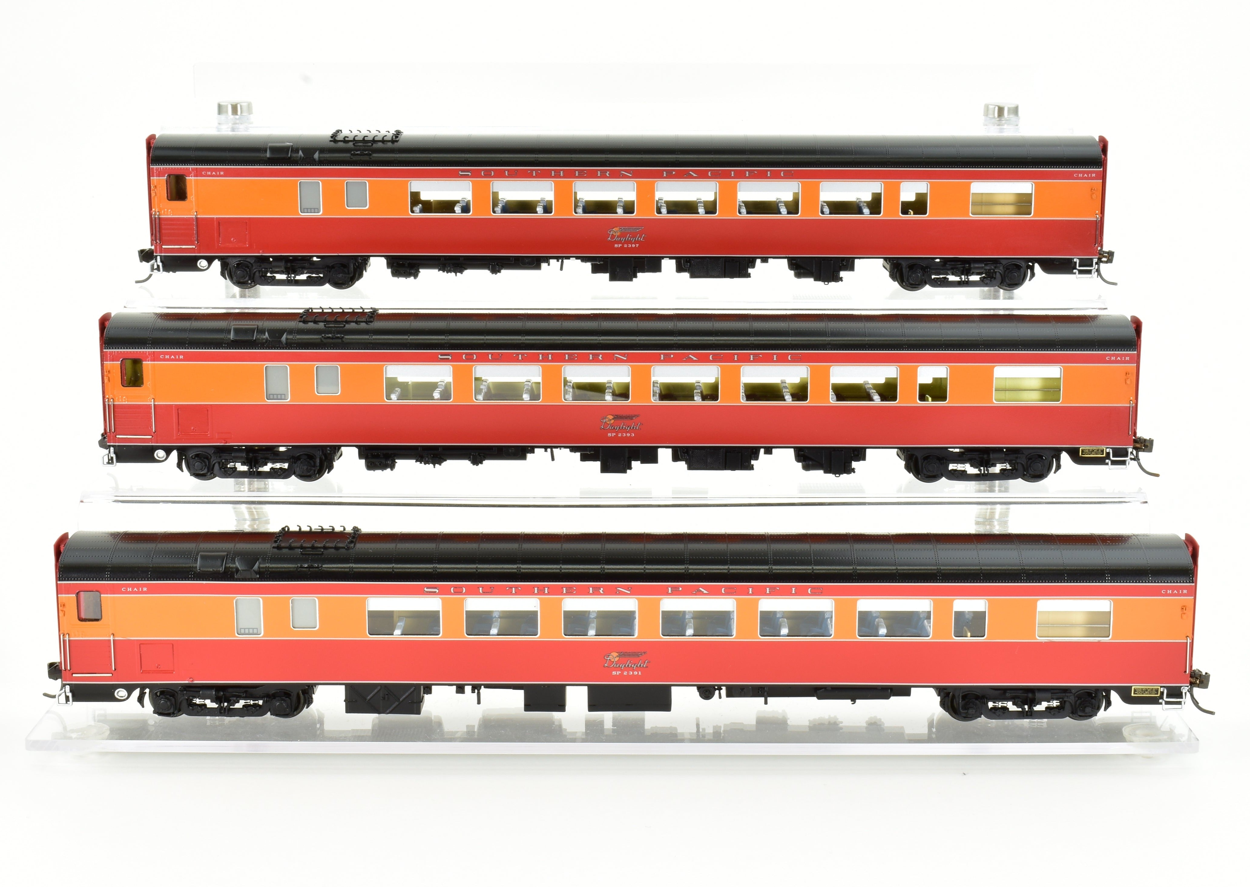 HO Scale Brass Model Train Consignment Set - Challenger Imports SP - Southern Pacific 1955 Shasta Daylight 10 - Car Train Set with FP