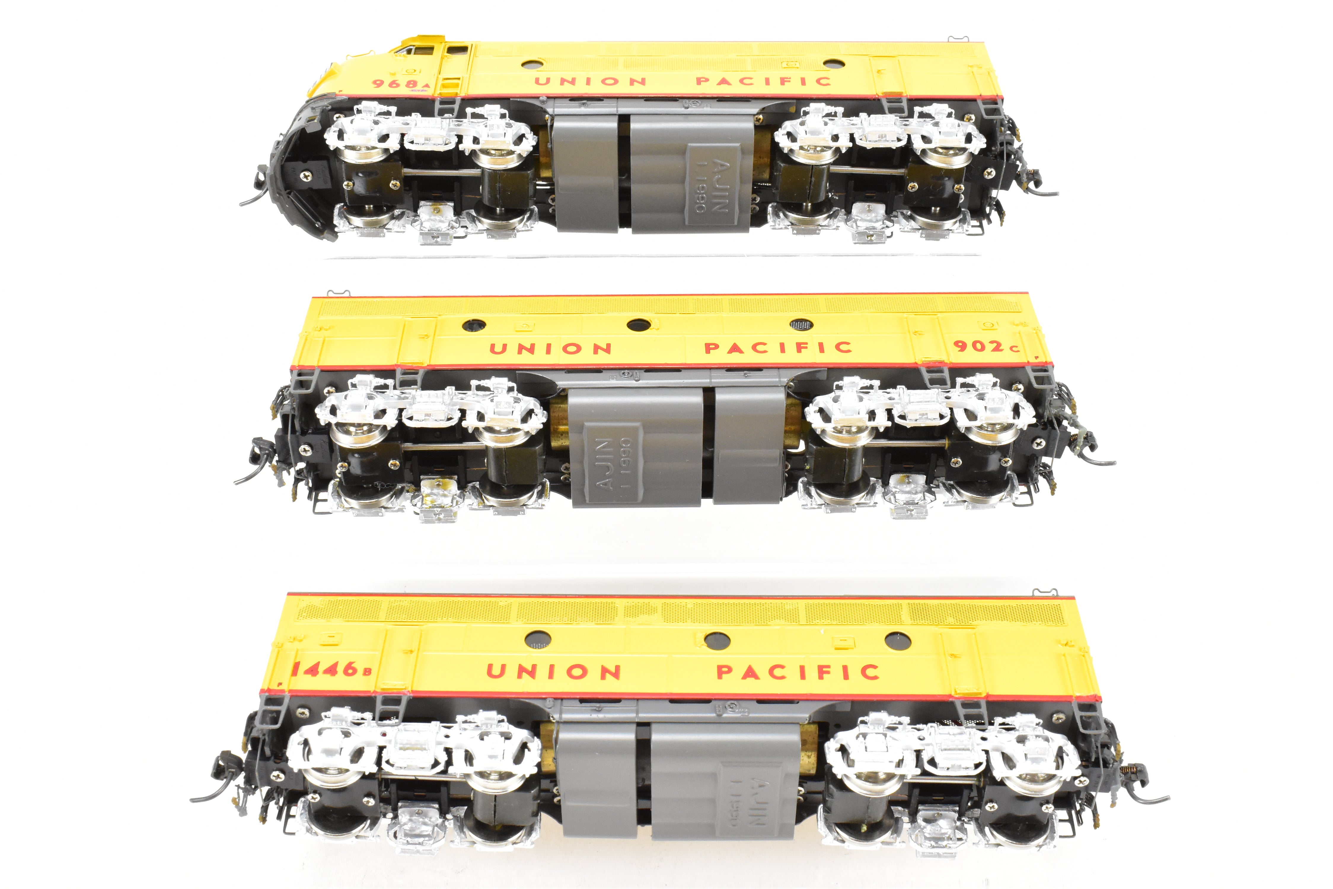 HO Scale Brass OMI Union Pacific EMD F-3 PH II A/B/B Powered Set