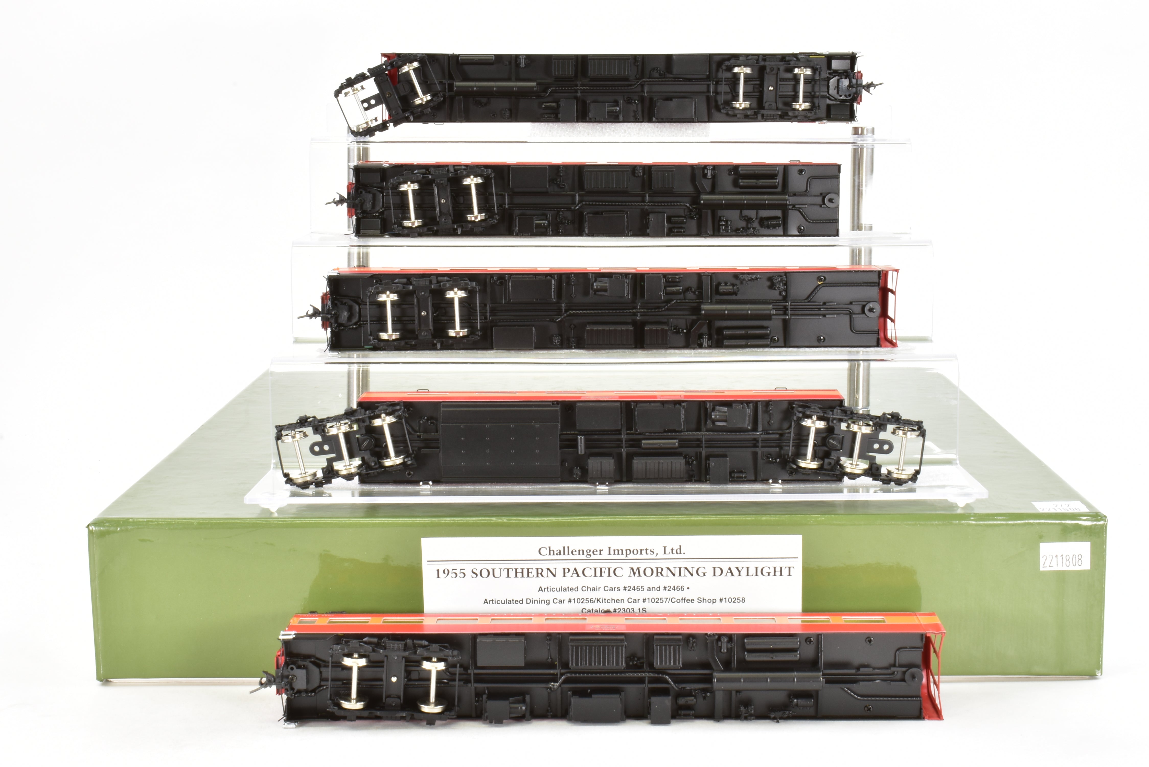 HO Scale Brass Model Train CIL - Challenger Imports Southern Pacific 1955 Morning Daylight 10 - Car Set FP Collection