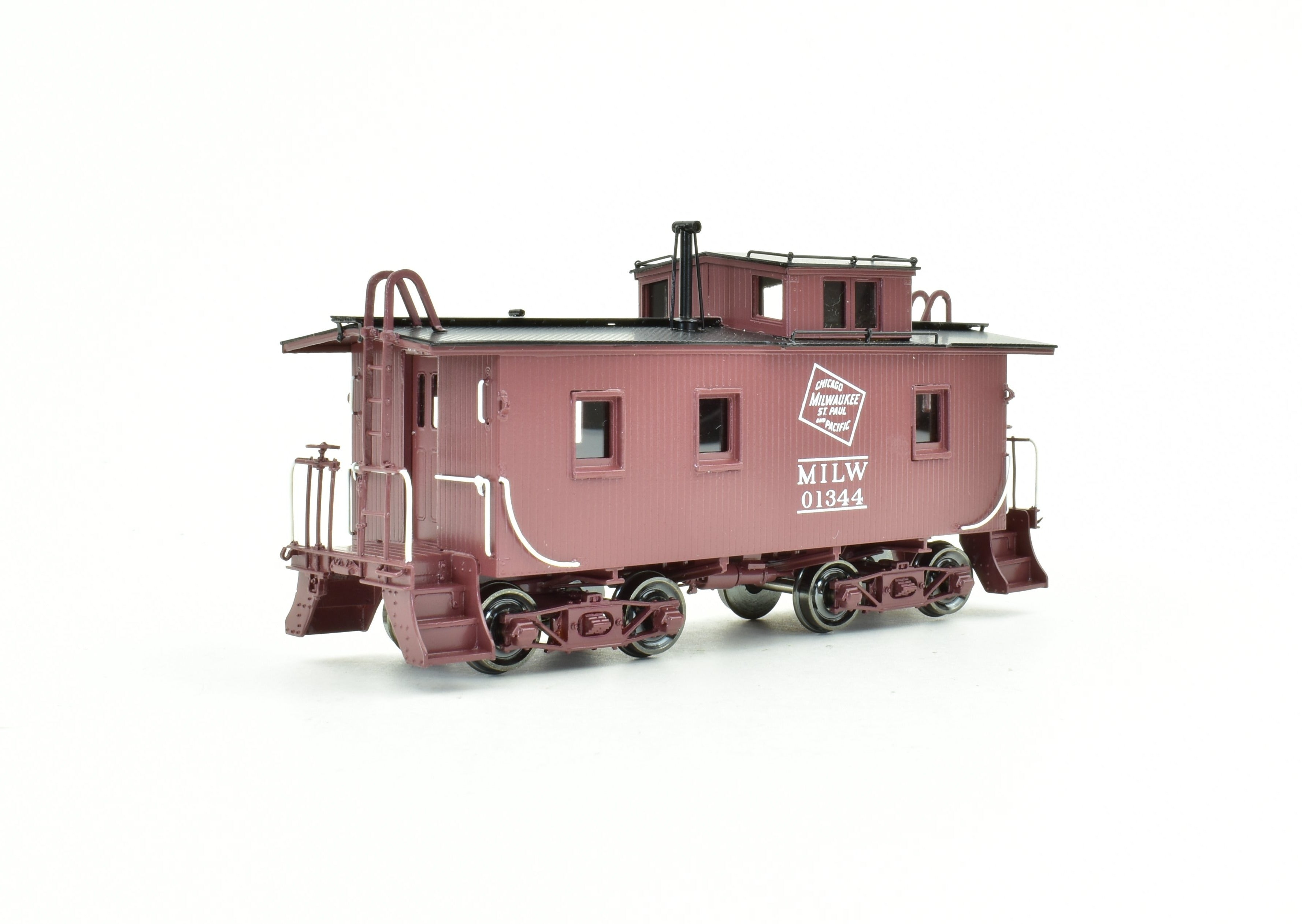 HO Scale Brass OMI Milwaukee Road 24' Wood Caboose by Overland Models