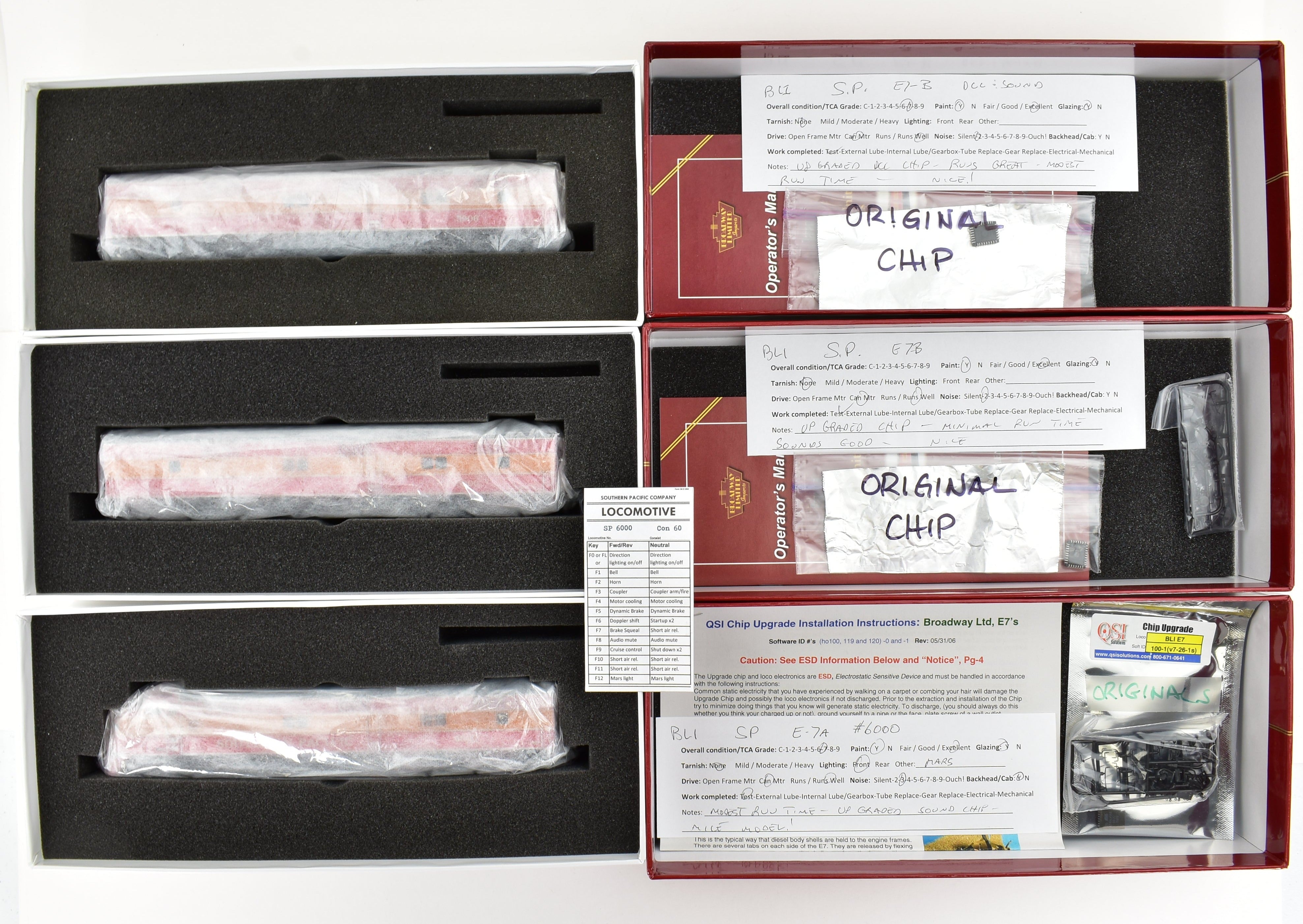 Broadway Limited Imports Southern Pacific E7A/B/B Set with QSI DCC, Sound & Upgraded Chips
