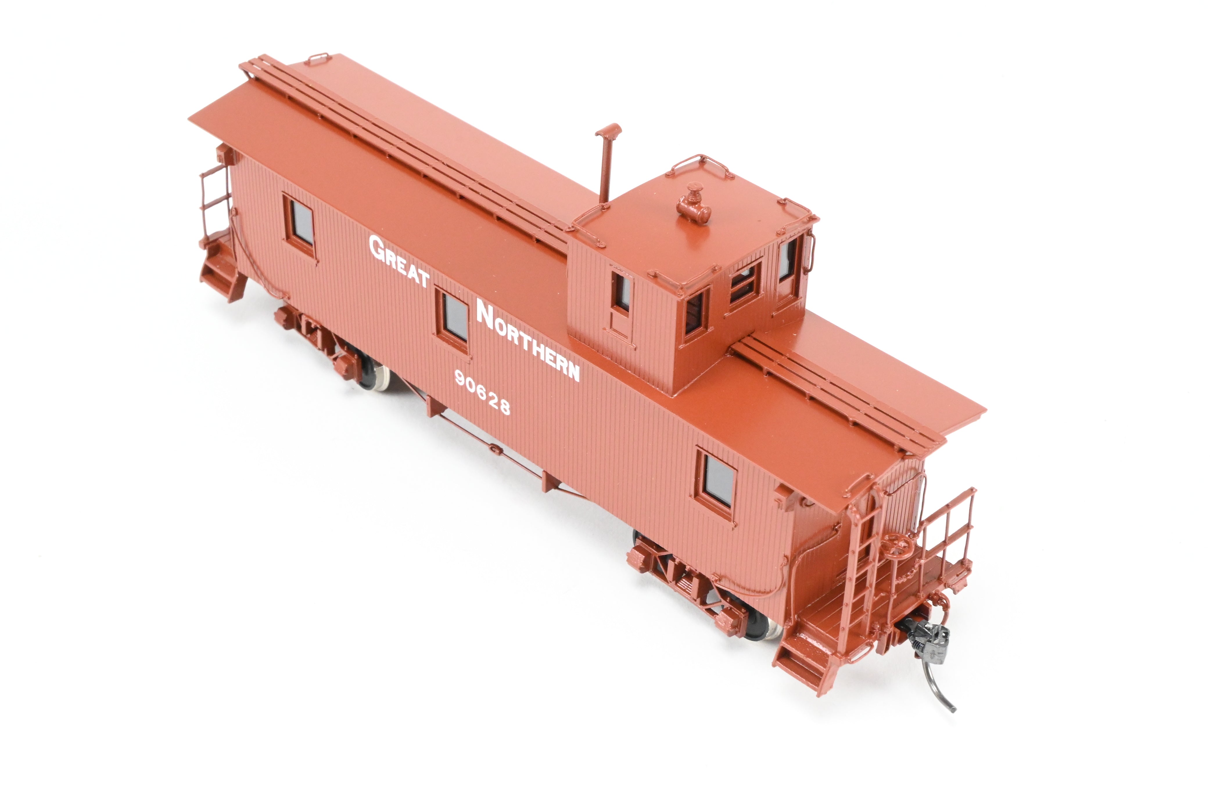 HO Scale Brass Connector North Bank Line Great Northern 33-Foot Truss Rod Caboose Model No. 90628